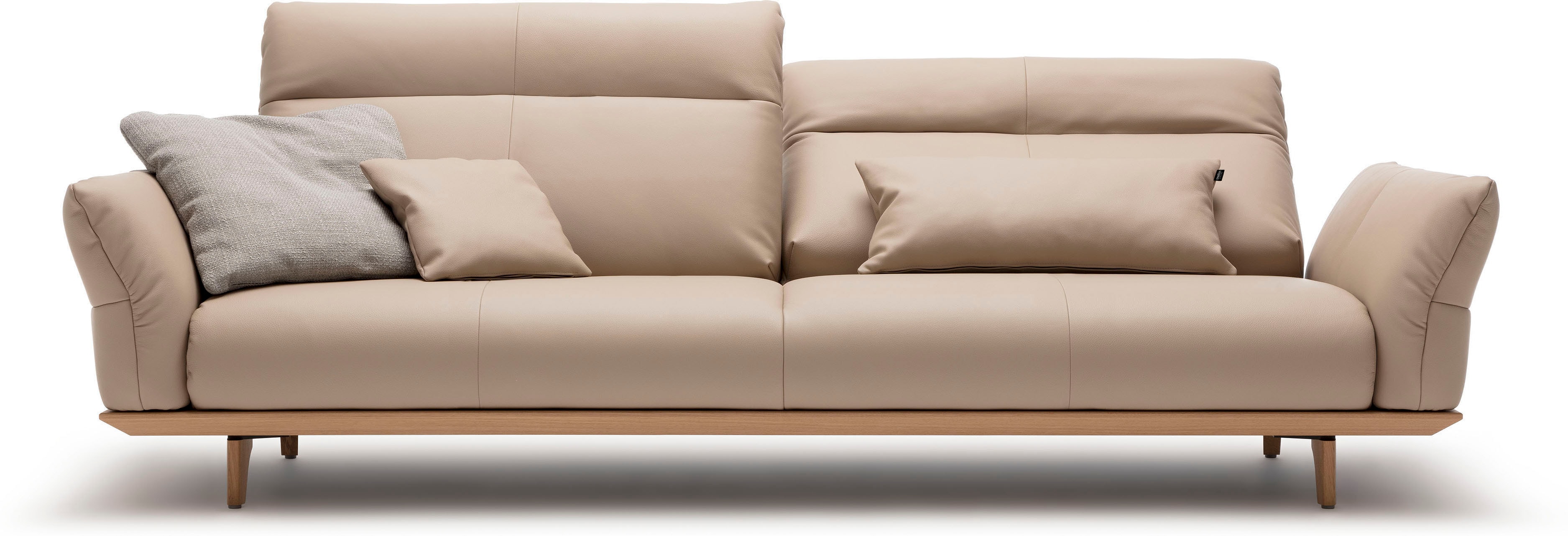 Creation BY ROLF BENZ 4-Sitzer "CR.460 Designsofa, erstklassiger Sitzkomfort, verst. Rückenlehne" Sockel in Eiche, Füße Eiche natur, Breite 248 cm