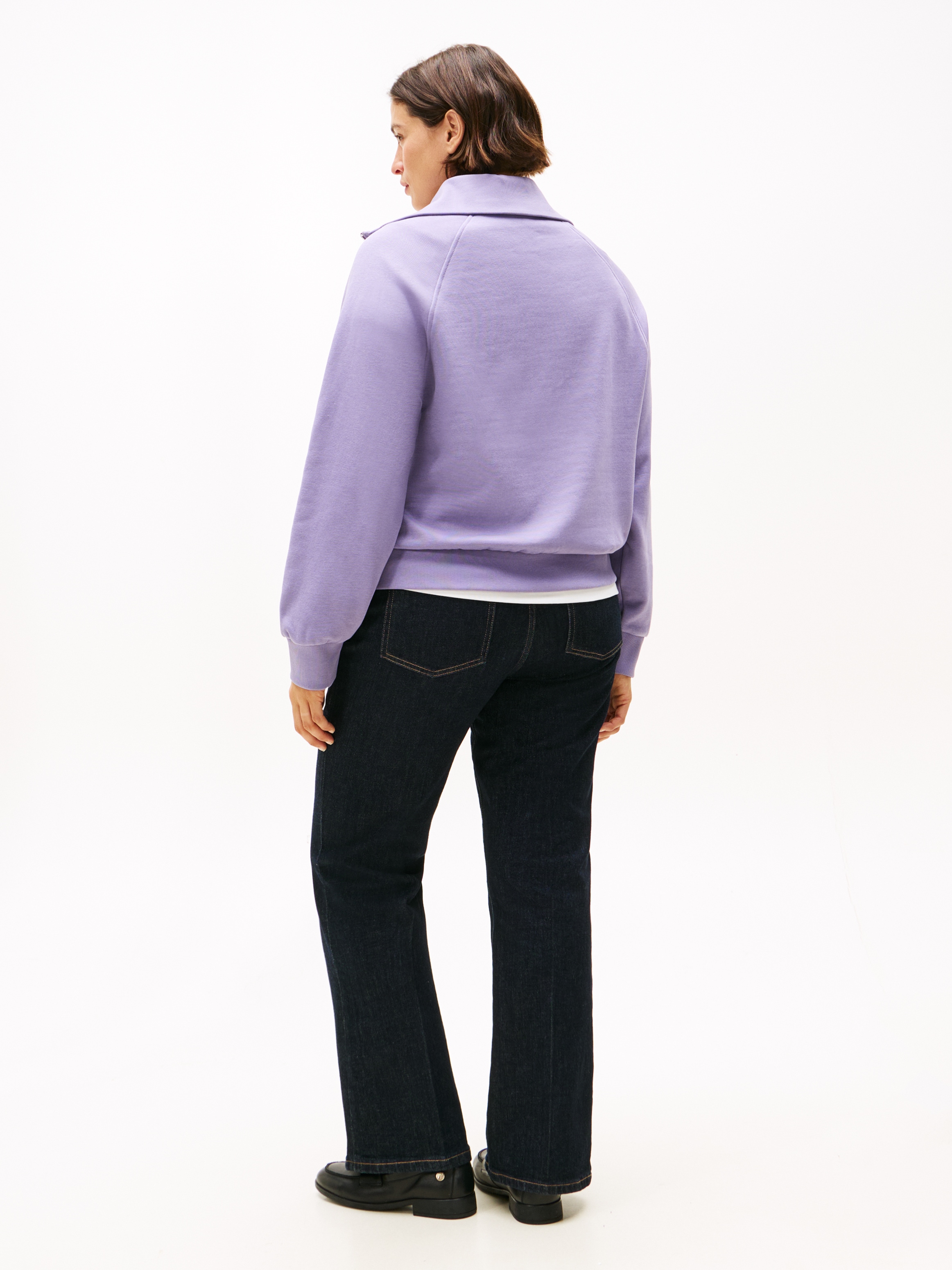 Tommy Hilfiger Curve Sweatshirt »CRV CLASSIC SCRIPT FLEECE 1/2ZIP«, in großen Größen