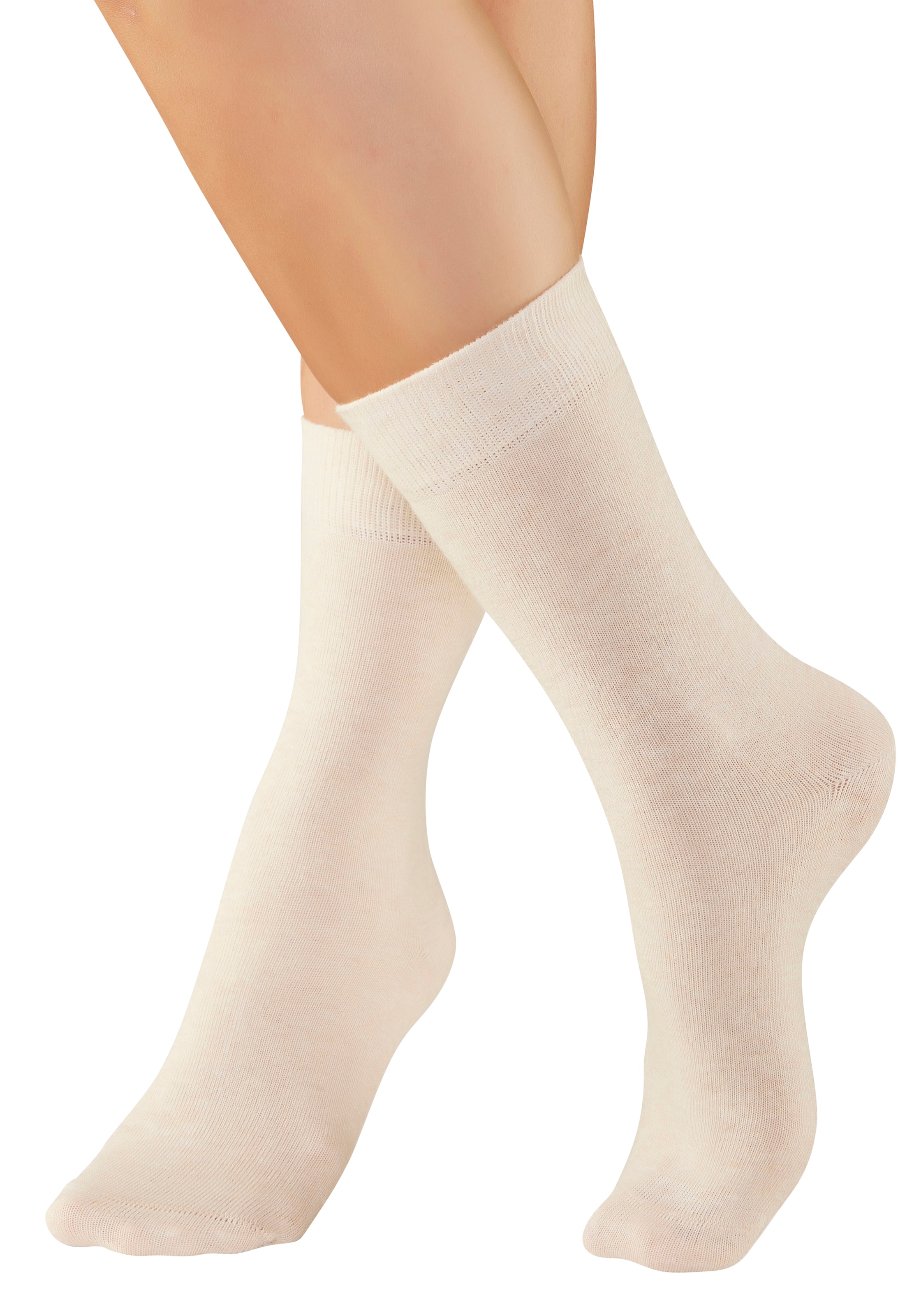 H.I.S Freizeitsocken »Damen und Herren Atmungsaktiver Baumwollanteil; Business, Basic« Packung, 10 Stk. tlg. mit weichen Rippbündchen