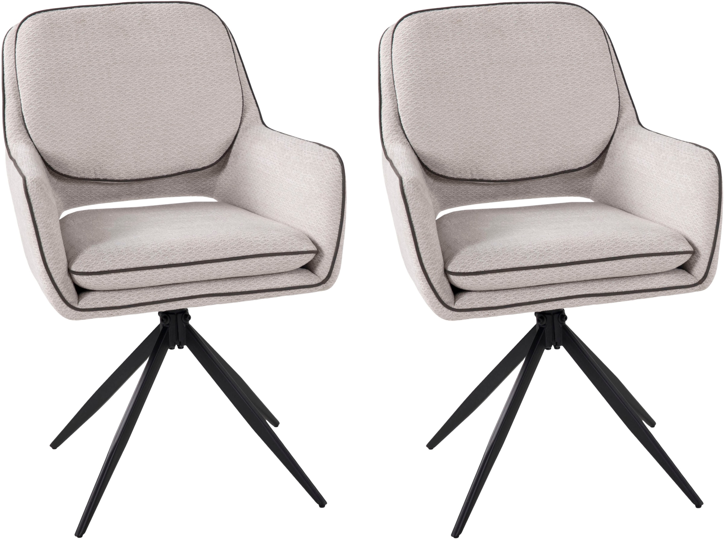 Duo Collection Esszimmerstuhl "Esra", (Set), 2 St., Webstoff, drehbar, extr günstig online kaufen