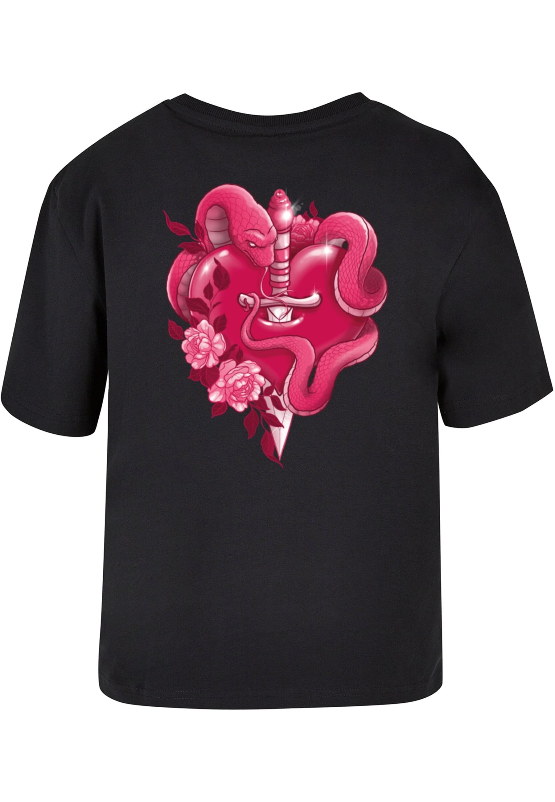 Miss Tee T-Shirt "Miss Tee Damen Snakes Heart Tee" 1 Stk. günstig online kaufen