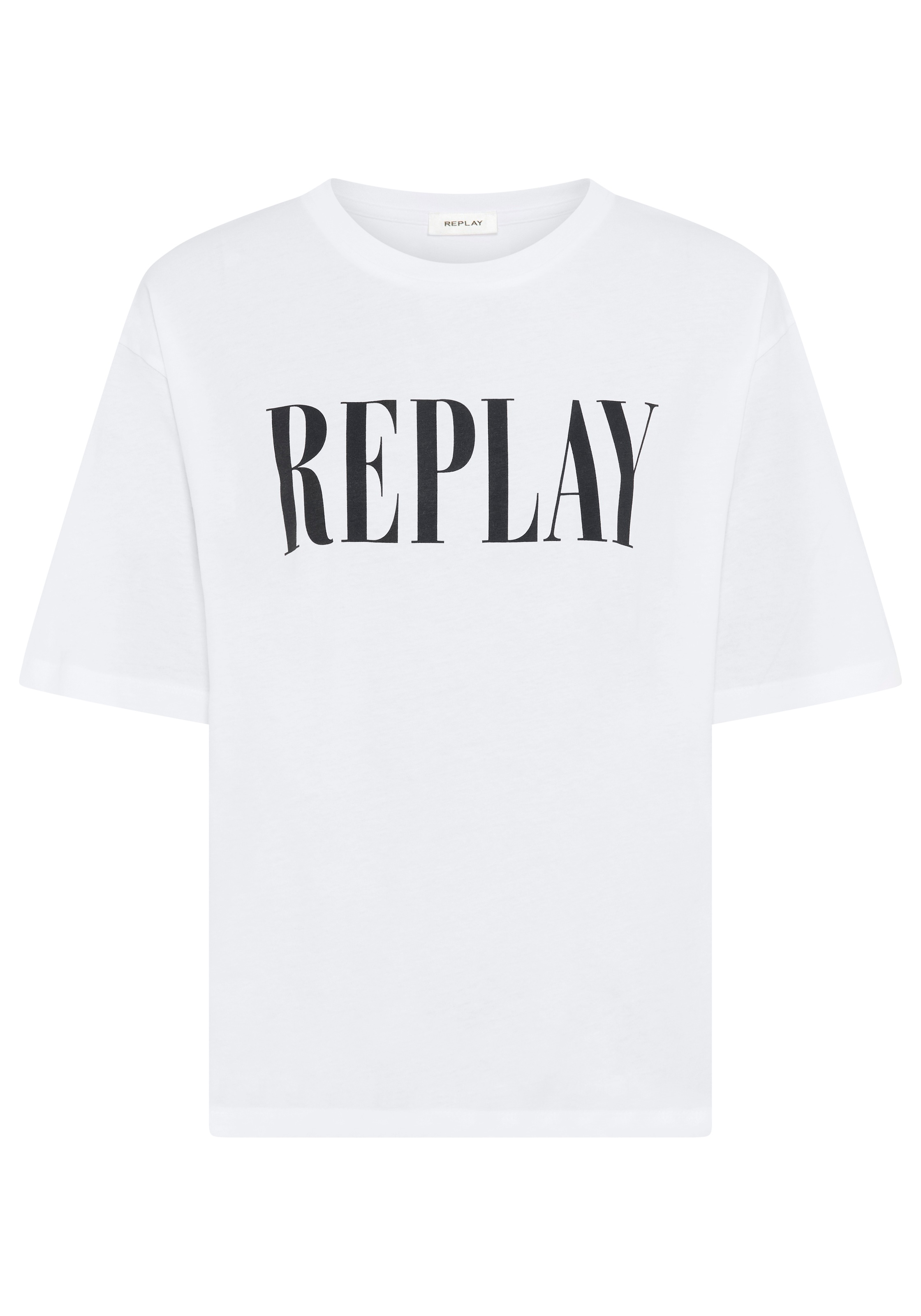 Replay T-Shirt aus Baumwolle, Rundhals günstig online kaufen