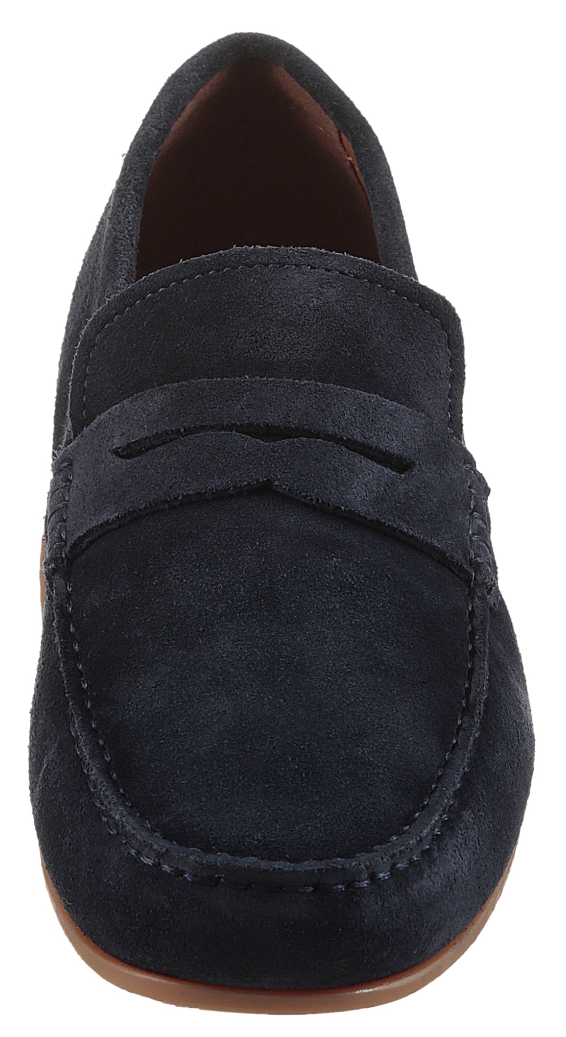 Tommy Hilfiger Slipper »CASUAL HILFIGER SUEDE DRIVER«, Loafer, Businessschuh, Mokassin mit Zierriegel, schmale Form