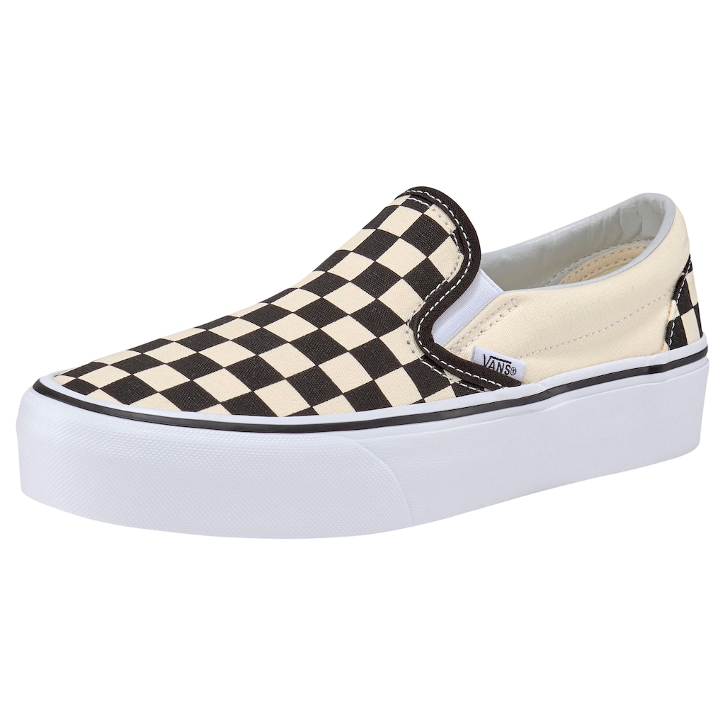 Vans Plateausneaker »Classic Slip-On Platform Checkerboard«, aus textilem Canvas-Material