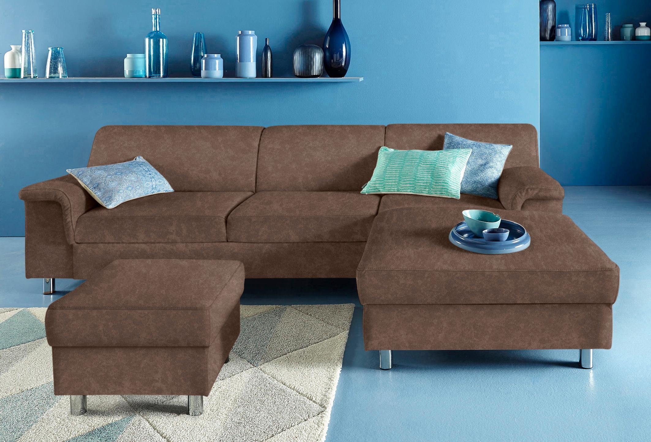 Home affaire Ecksofa "Jamie, modern und elegant, Fußhöhe 9cm, L-Form," wahl günstig online kaufen