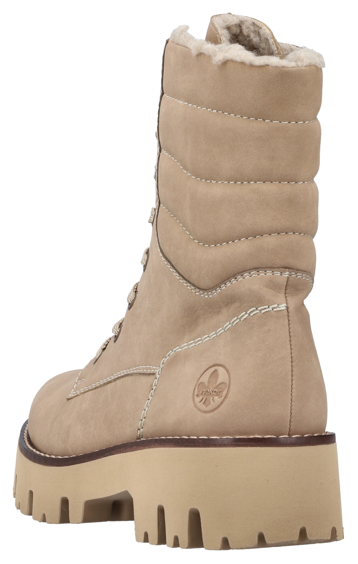 Rieker Winterstiefelette, Winterboots, Schnürboots, Profilsohle, mit Innenreißverschluss