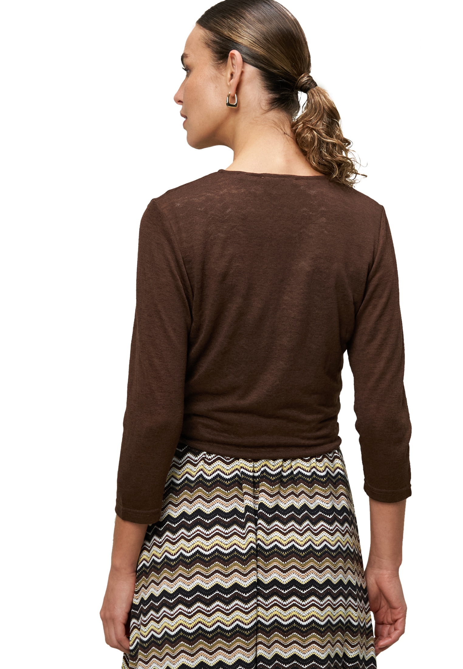 Zero Sweatshirt »zero Strickjacke zum Binden«, drapiert /gerafft