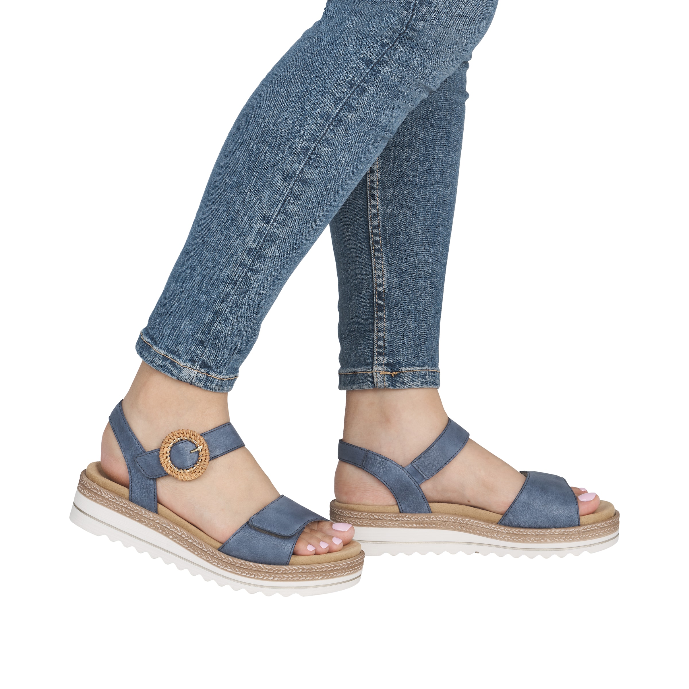 Remonte Keilsandalette  Sommerschuh, Riemchensandale mit praktischen Klettverschlüssen