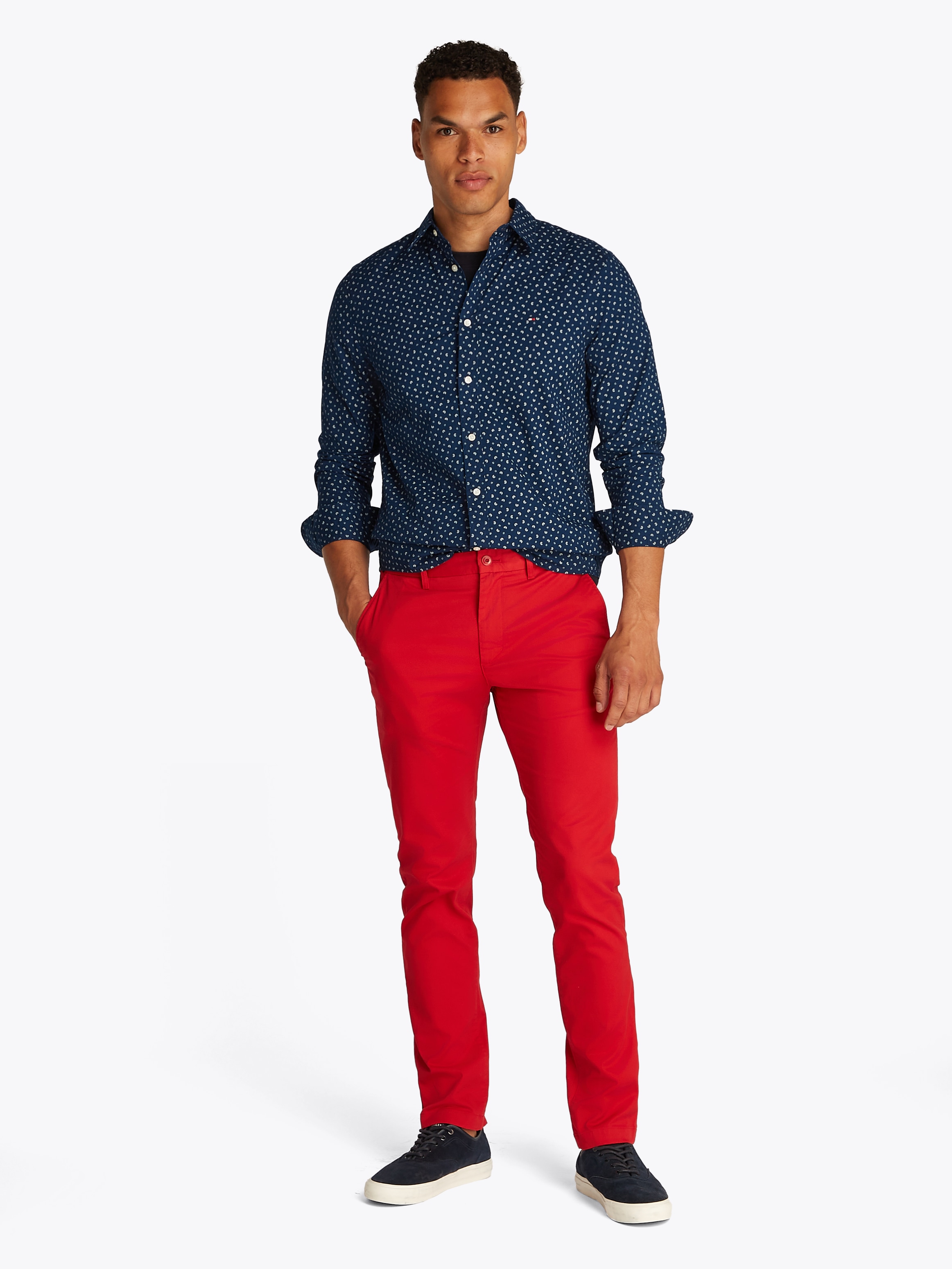 Tommy Hilfiger Langarmhemd »FLEX POPLIN AOP SF SHIRT«, mit Alloverprint