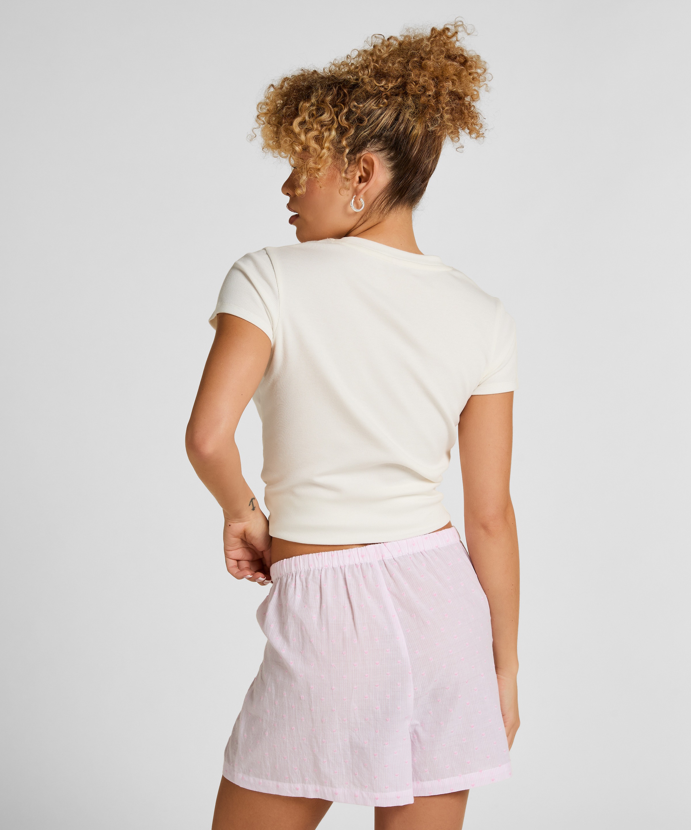 Hunkemöller Pyjama »Heart Pyjama Shorts - Gestreift aus Baumwolle«