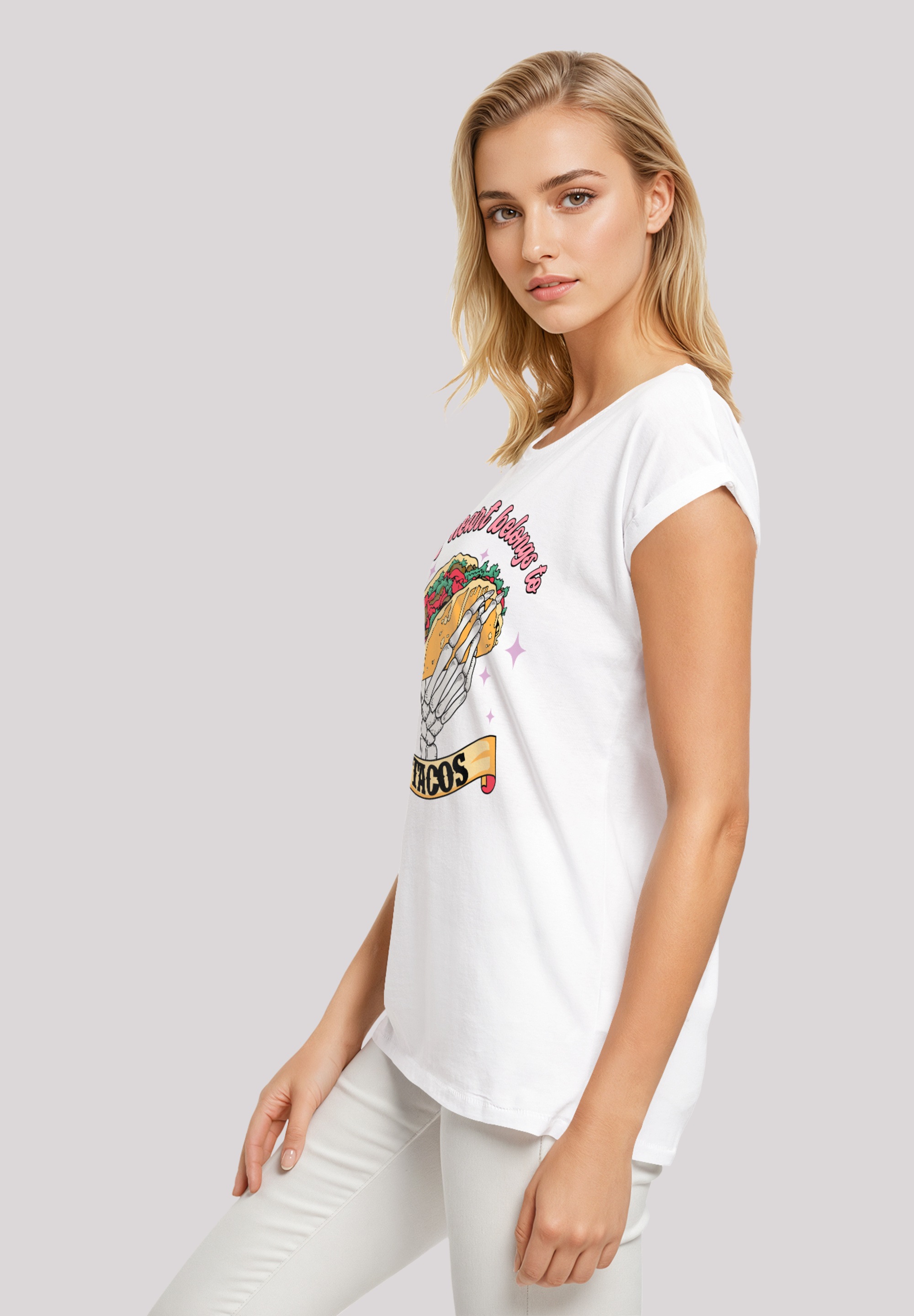 F4NT4STIC T-Shirt »My Herz belongs to tacos«, Premium Qualität