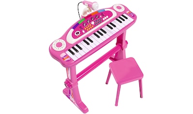 Spielzeug-Musikinstrument »My Music World Keyboard, pink«, mit Hocker und Mikrofon