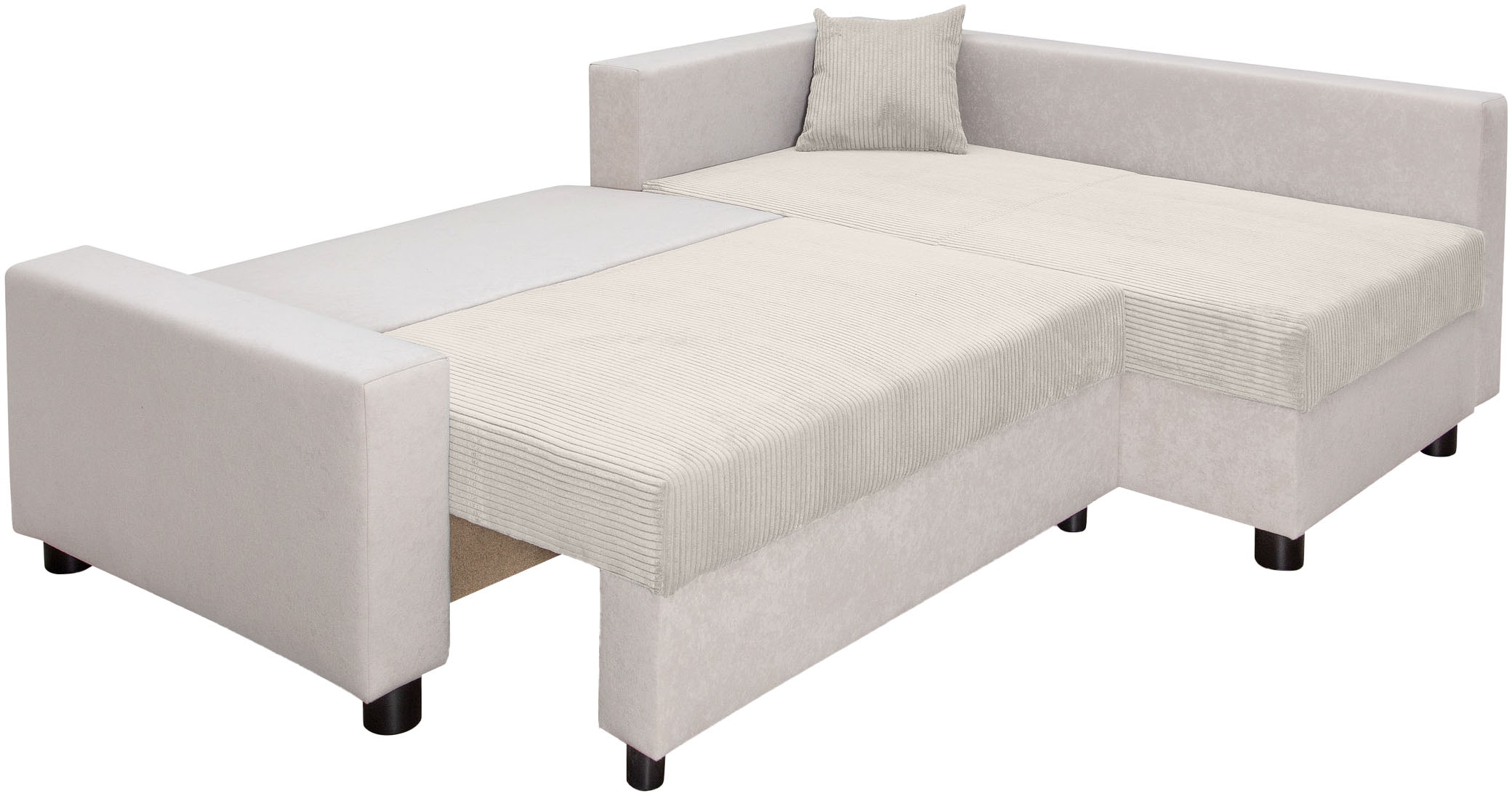 COLLECTION AB Ecksofa »Parma L-Form«, mit Schlaffunktion und Bettkasten, inklusive Kissen, Bonellfederkern