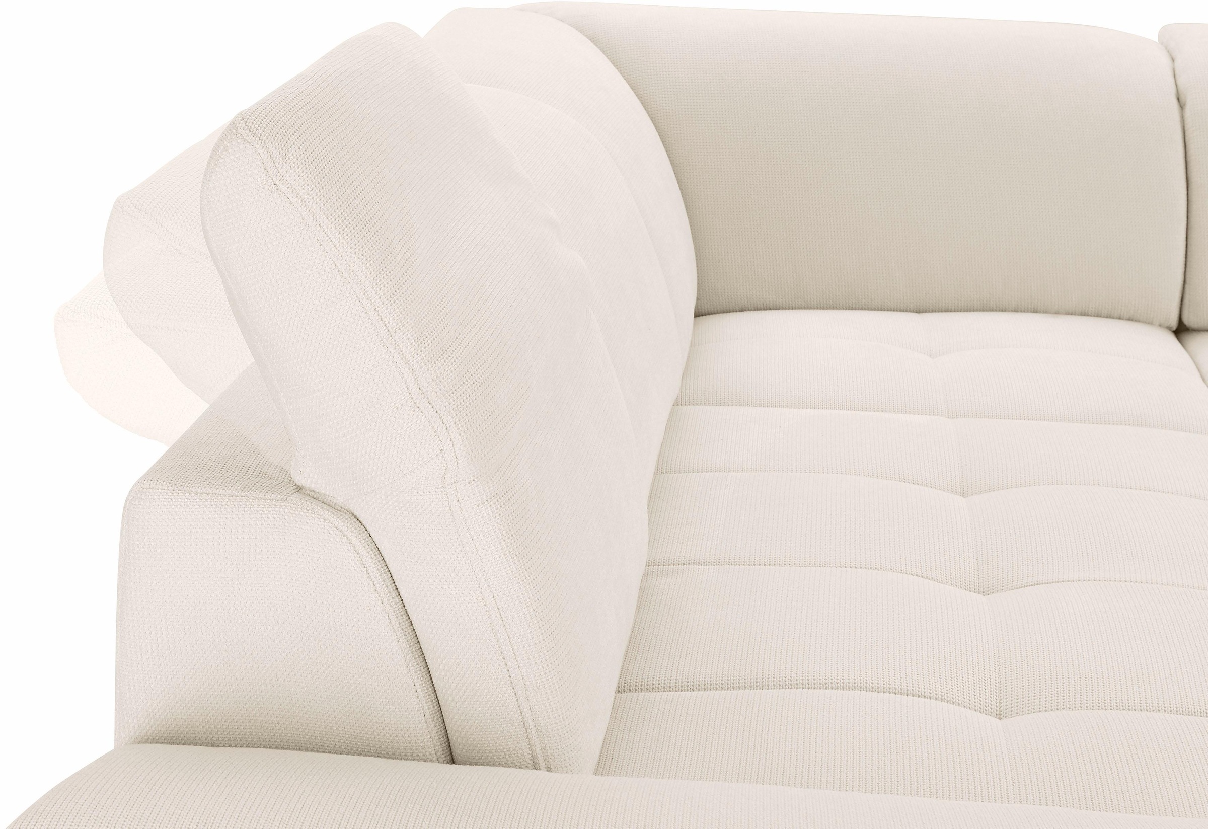 Places of Style Ecksofa »Caluna«, Inkl.Sitztiefenverstellung, wahlweise mit Kopf- und Armteilverstellung