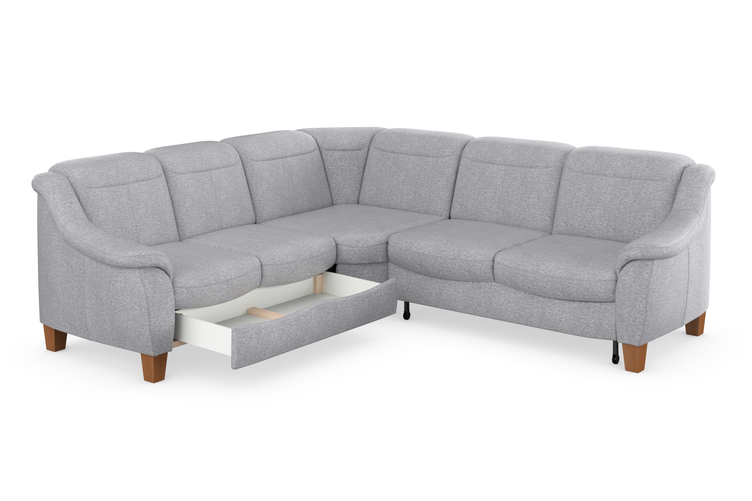 Home affaire Ecksofa »Caldera L-Form«, Federkern, wahlweise mit Kopfteilverstellung, Bettfunktion, Bettkasten