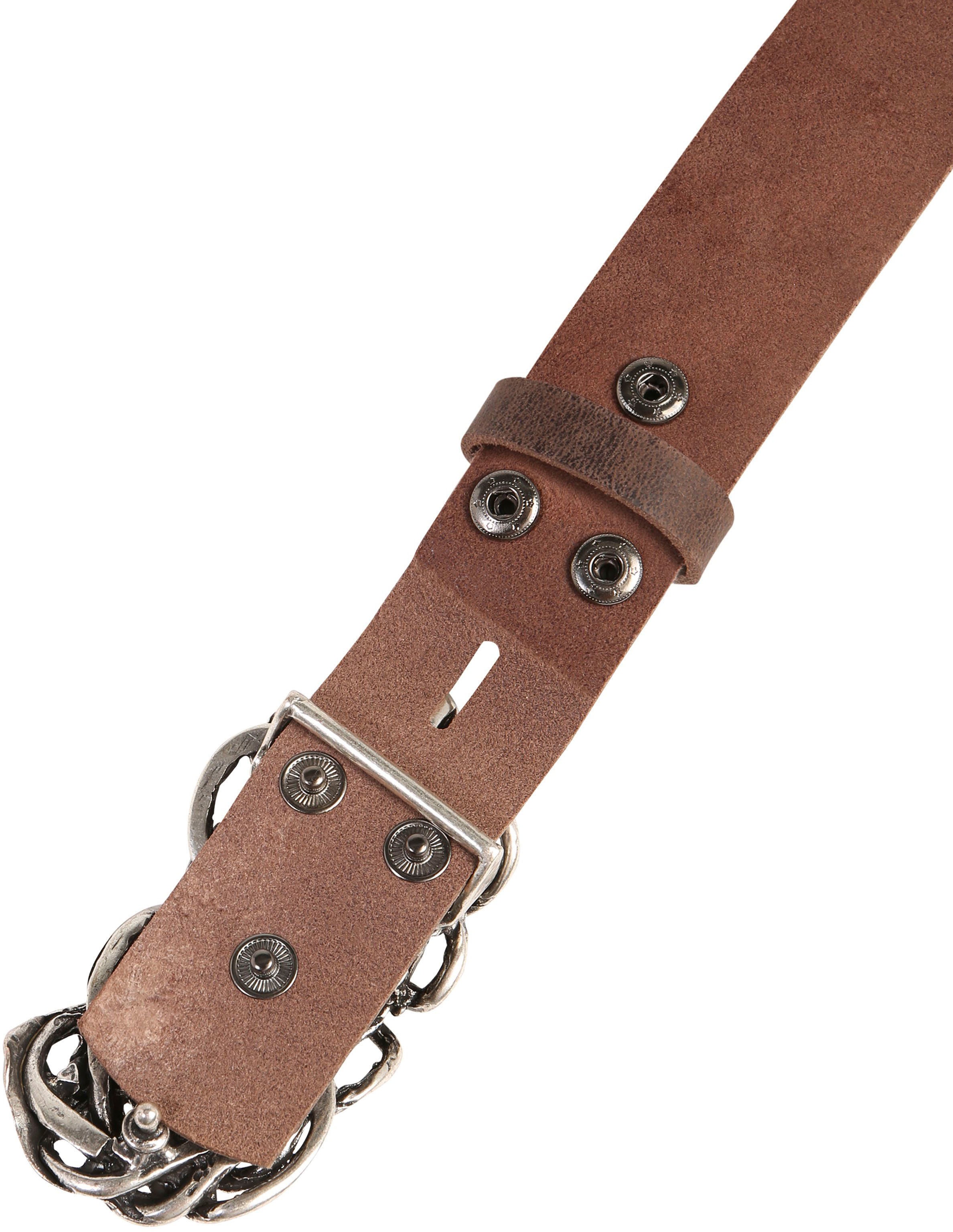 Thumbnail - Rettungsring Gürtel Ledergürtel mit Koppelschließe in Knoten-Optik, wechselbar