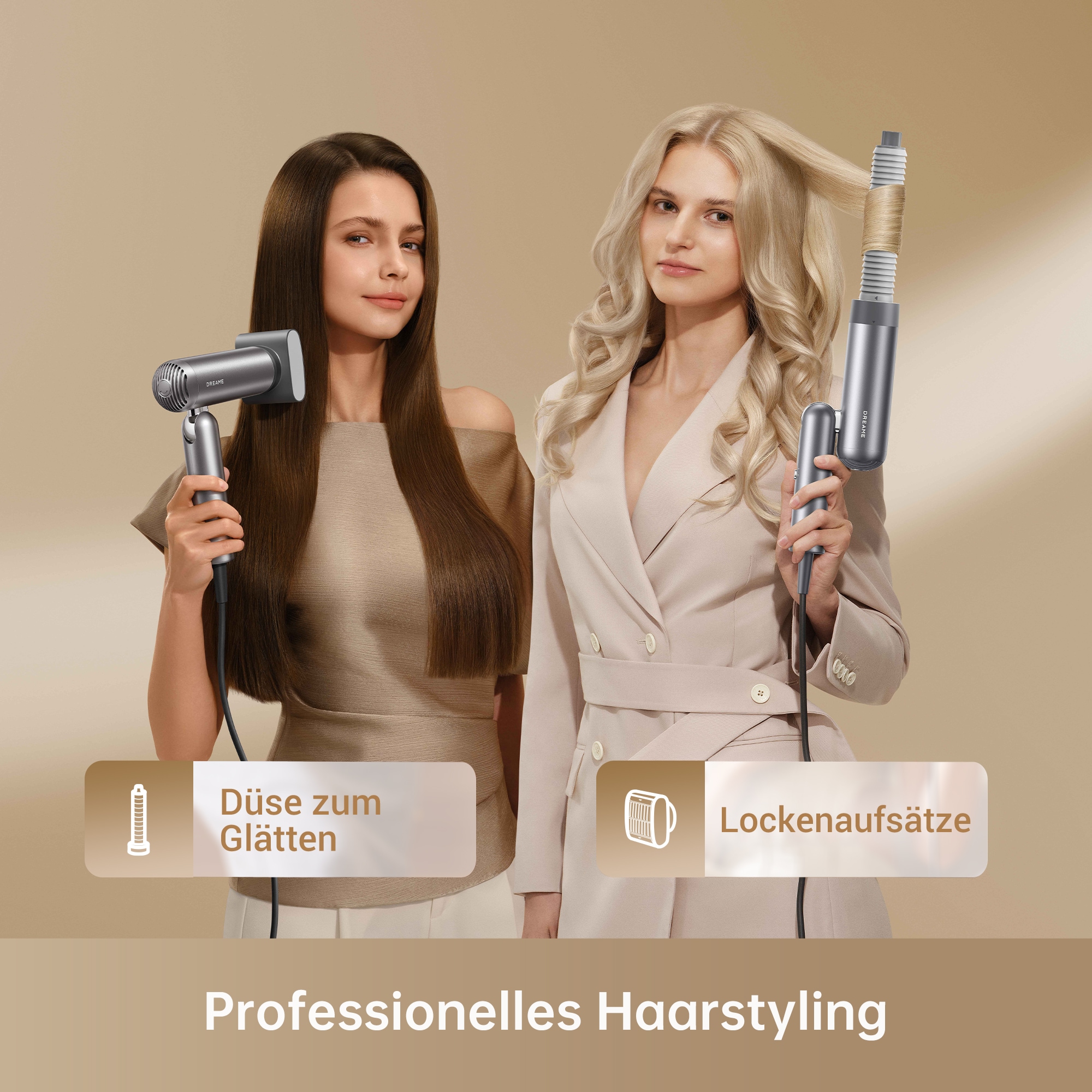 Dreame Haartrockner »Pocket Neo 2« 1.300 W 3 Aufsätze