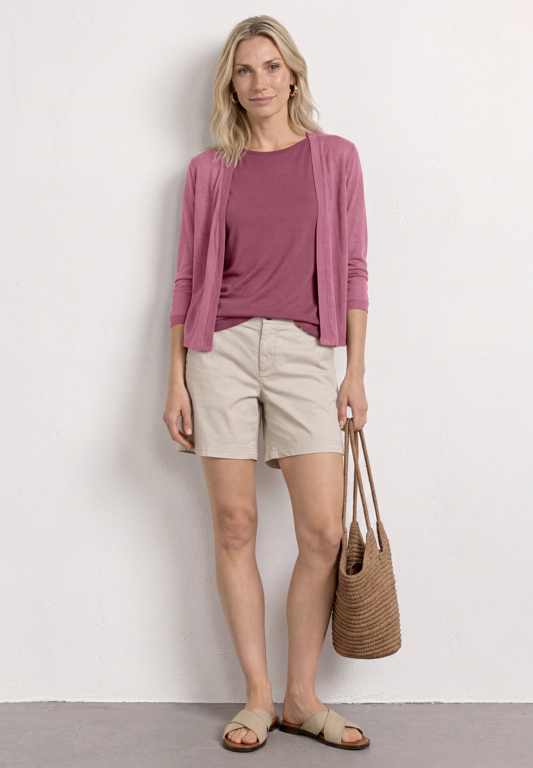 STREET ONE Shirtjacke »Style Suse« 3/4-Arm Jacke in offener Passform - aus Viskose und mit Stretch