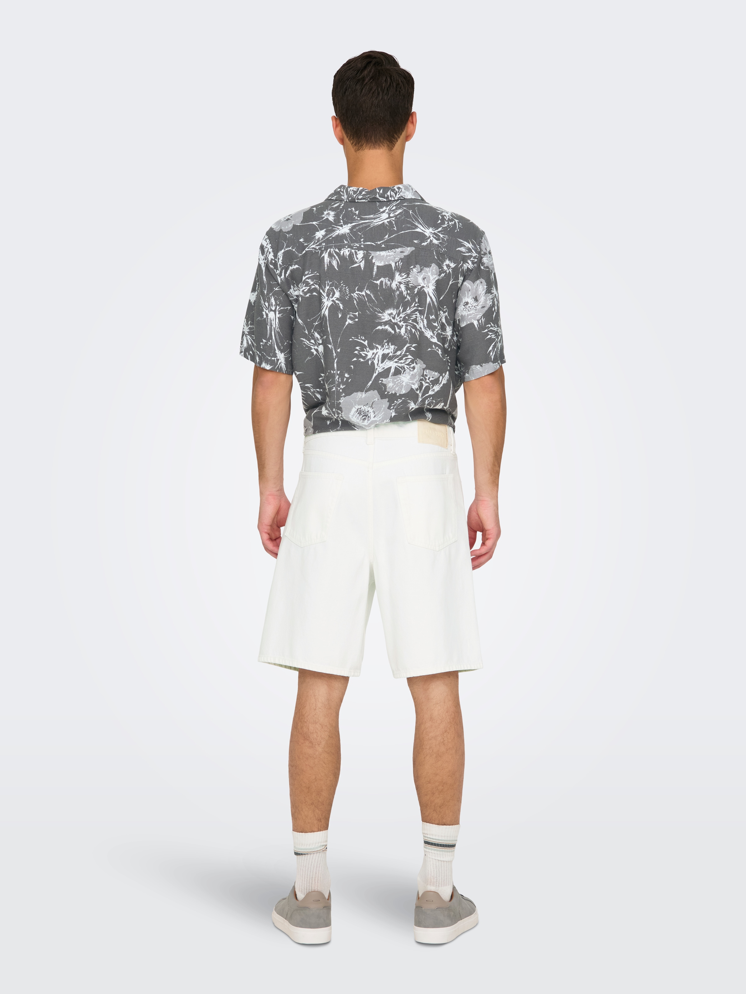 ONLY & SONS Shorts »ONSFADE LOOSE WHITE 1662 PIM DNM SHORTS«