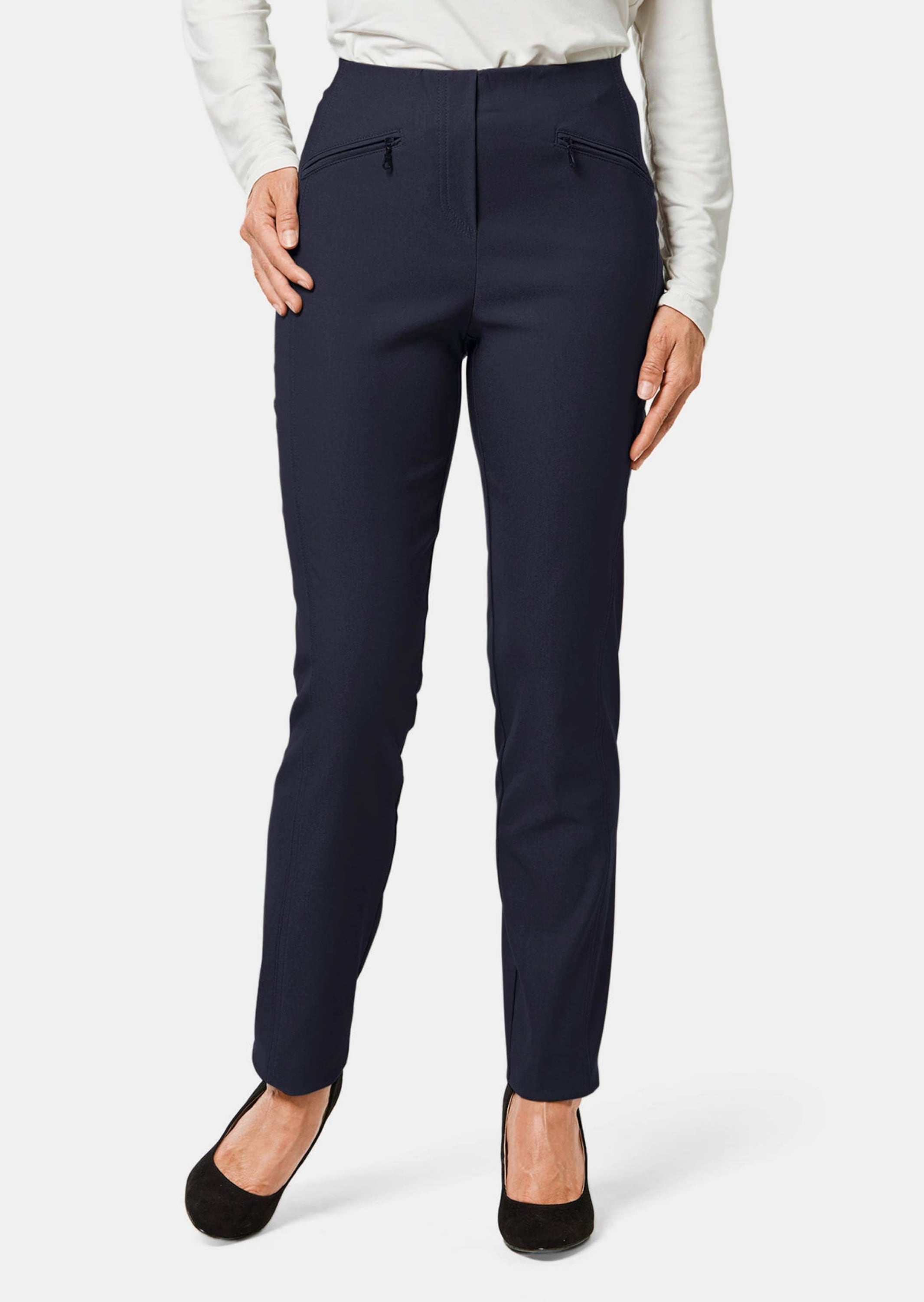 GOLDNER 2-in-1-Hose »Stretchhose LOUISA Wärmende Schlupfhose LOUISA in knitterarmer Ware«