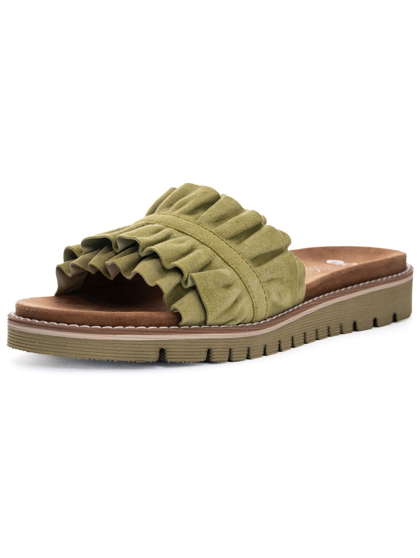 Riemchensandale ARA "Ara Sandalen Veloursleder", Damen, Gr. 40, grün, Veloursleder, Schuhe Riemchensandale