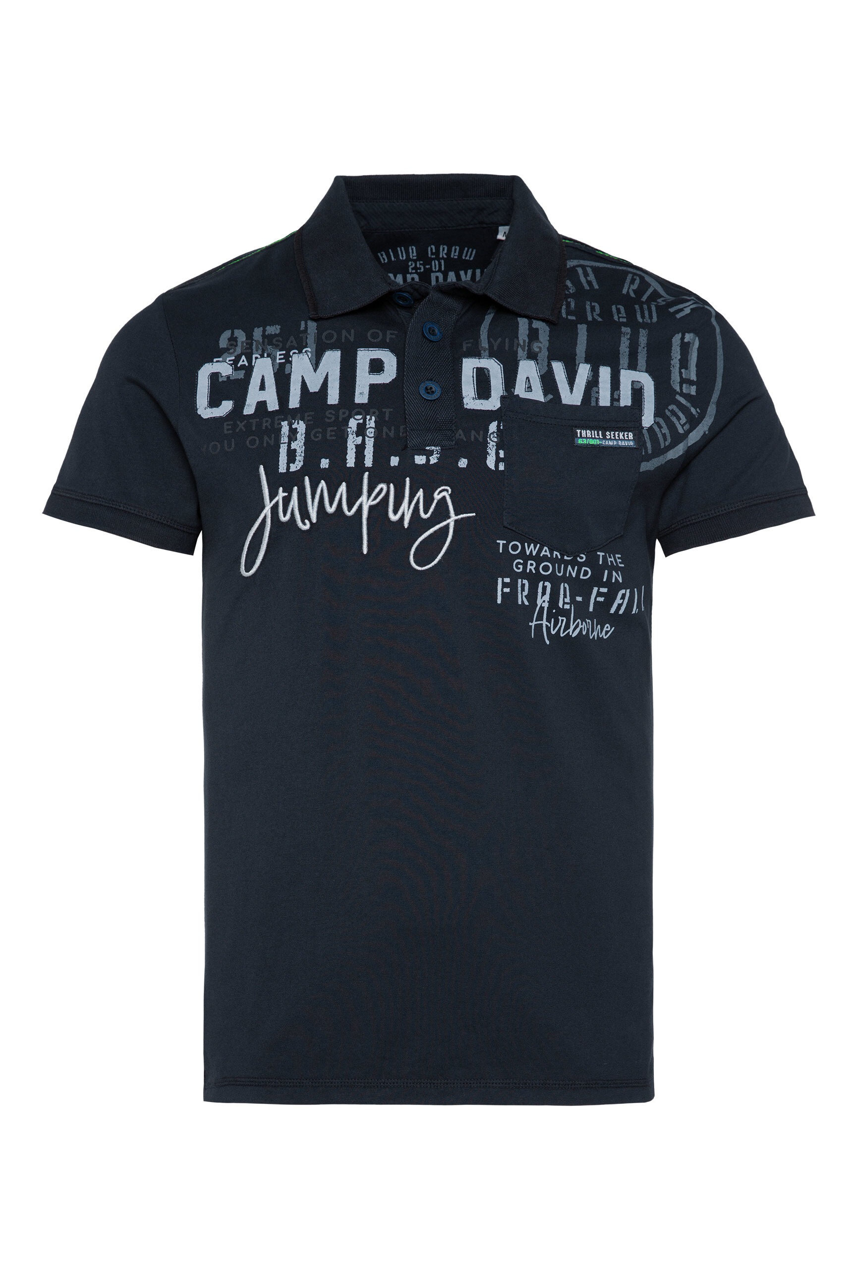 CAMP DAVID Poloshirt, aus Baumwolle