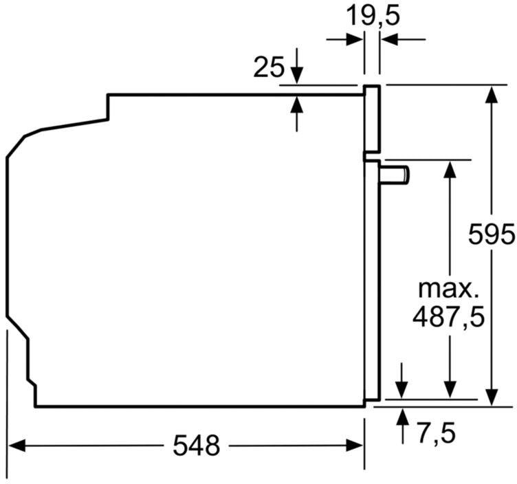 SIEMENS Einbaubackofen »HB510ABR1«, iQ100, HB510ABR1, mit Teleskopauszug nachrüstbar