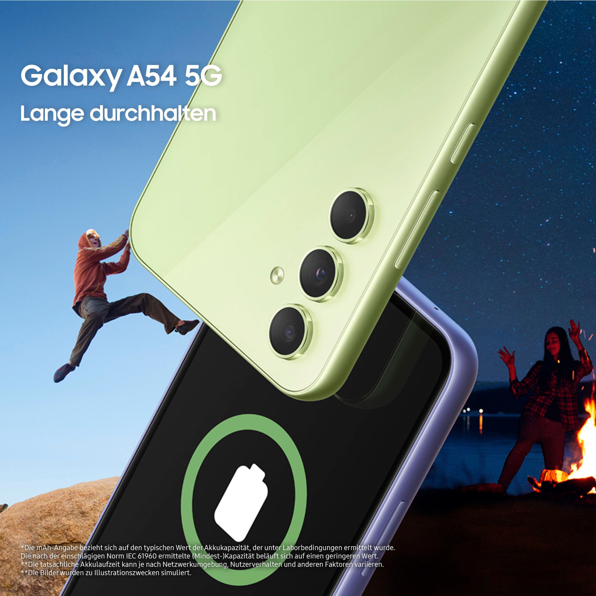 Samsung Smartphone »Galaxy A54 5G 128GB«, schwarz, 16,31 cm/6,4 Zoll, 128 GB Speicherplatz, 50 MP Kamera