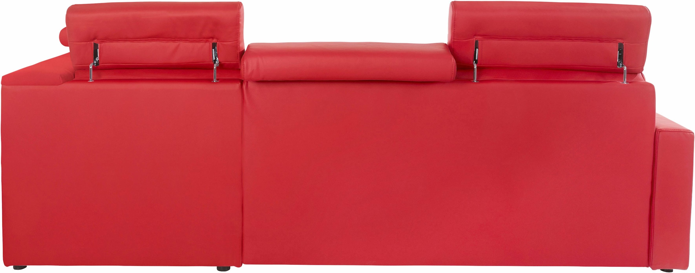 DOMO collection Ecksofa »Ava, moderne Sitzheftung mit toller Doppelnaht, komfortabel, L-Form«, mit Ottomane, inkl. Federkern, wahlweise mit Kopfteilverstellungen
