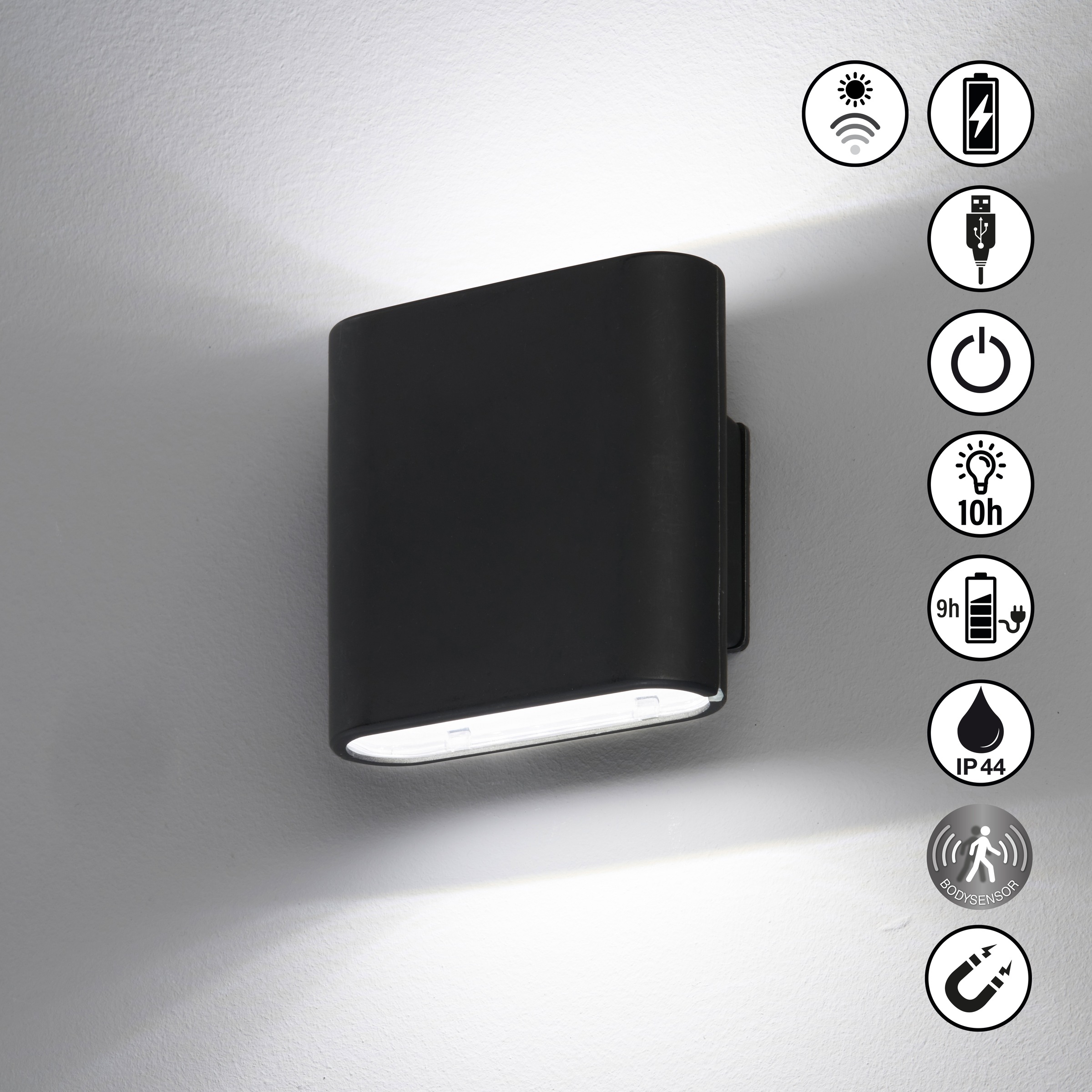 EASY BY FHL Außen-Wandleuchte "Magnetic", 2, H: 10cm, beige, Leuchten