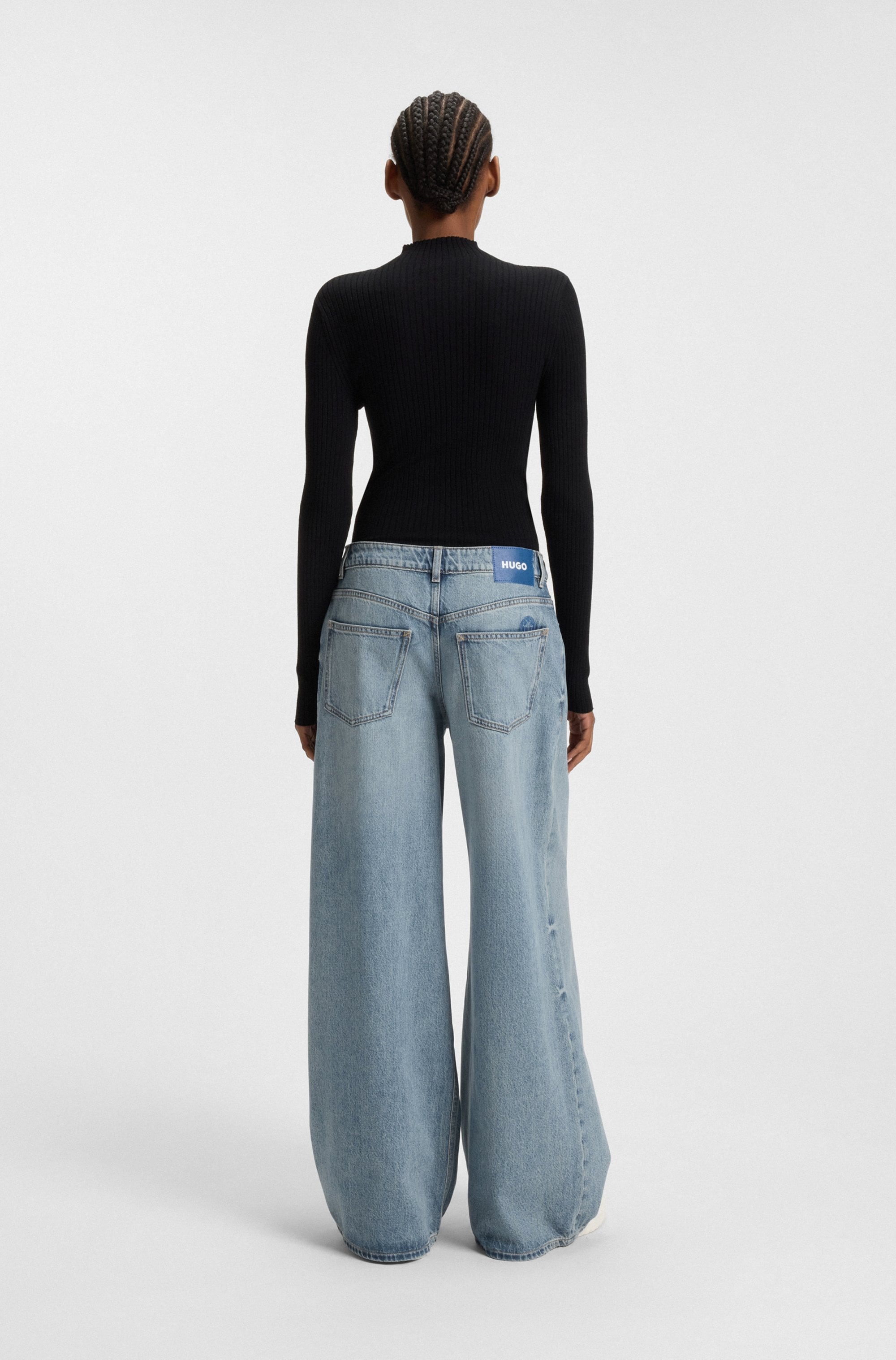 HUGO Blue Weite Jeans »Gobana«, mit Kordelzug zum Binden