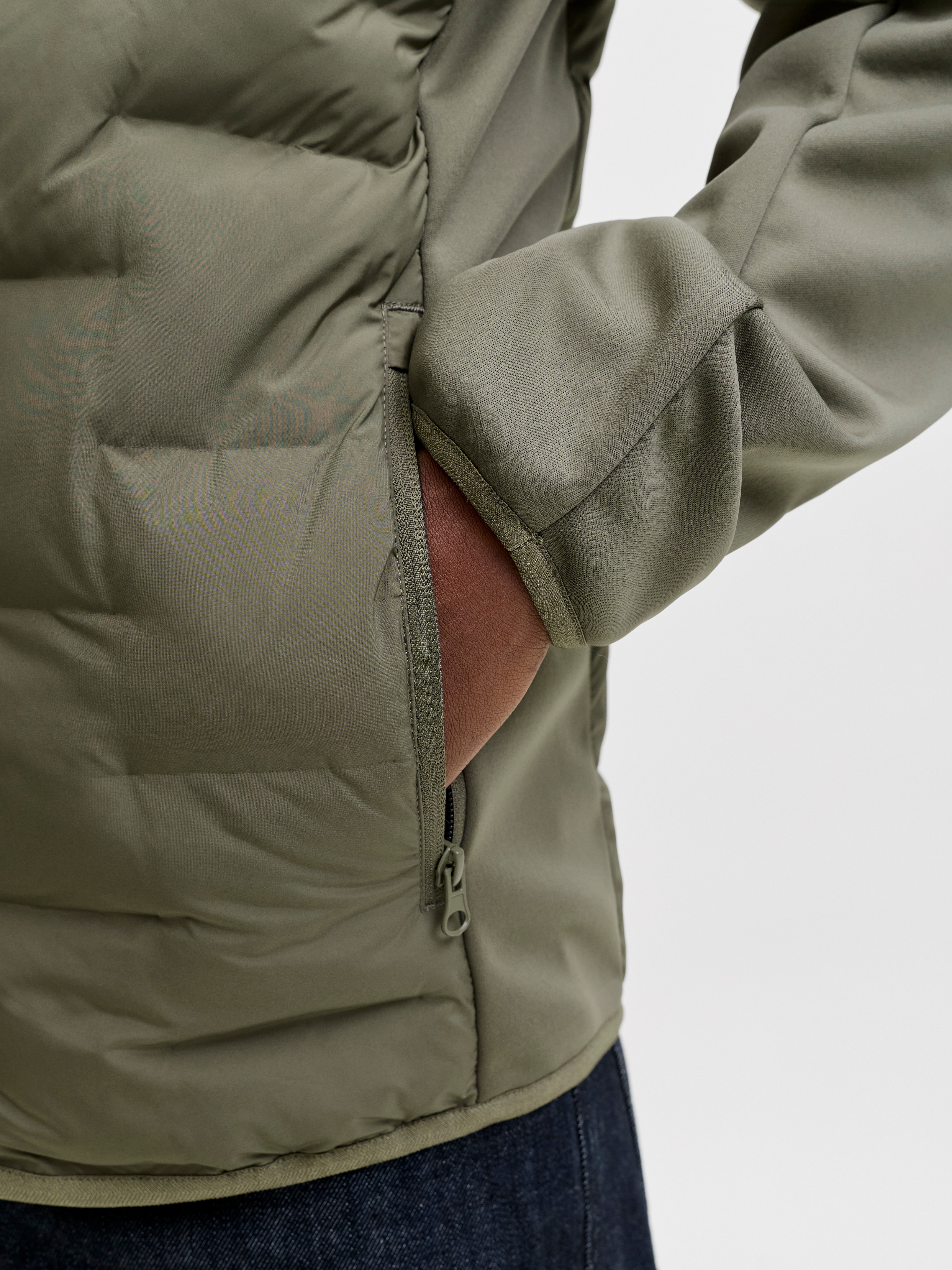 Thumbnail - Jack & Jones Steppjacke "JJEPERFECT HYBRID JACKET NOOS" mit Kapuze mit Kapuze