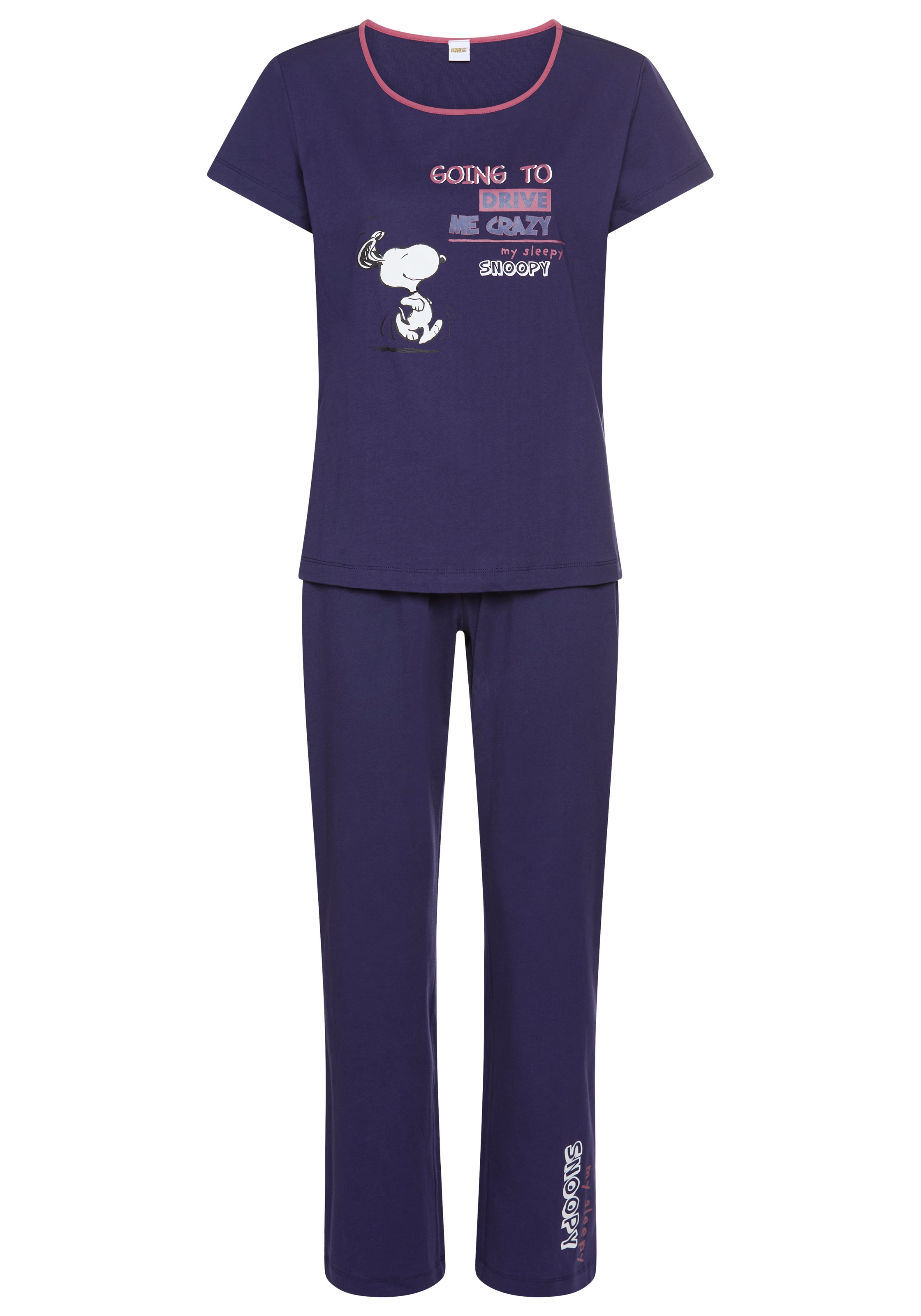 Peanuts Pyjama Set, 2 tlg. mit Snoopy-Druck günstig online kaufen