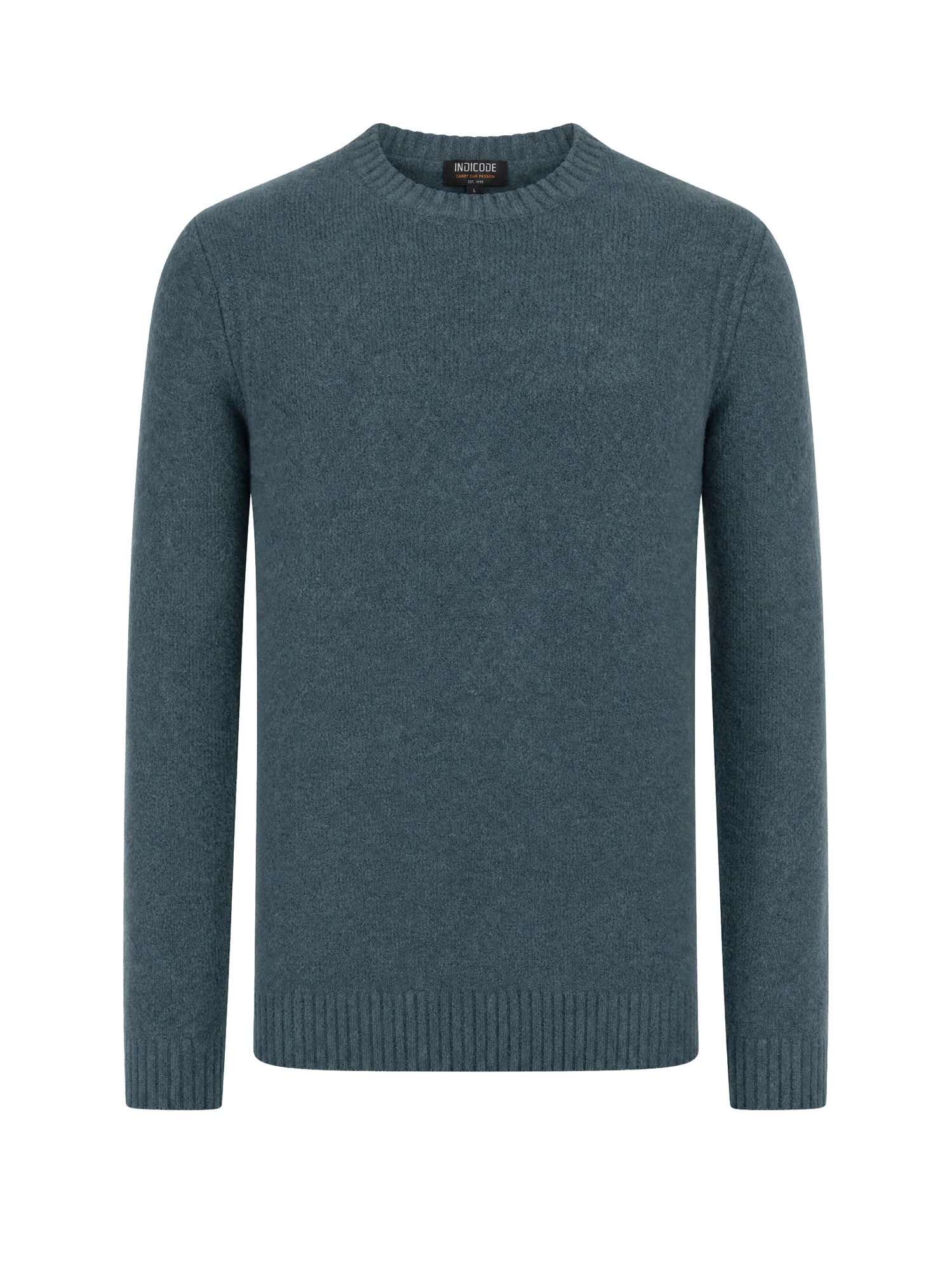 Indicode Rundhalspullover »INVestdale o-neck« Materialmix, regular fit