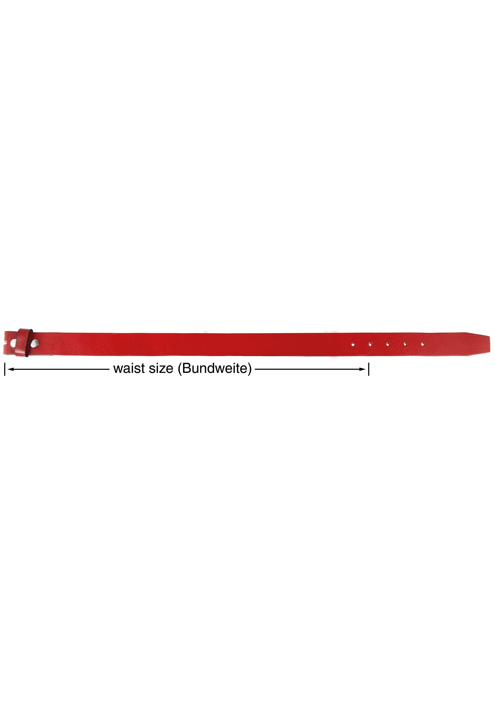 Leonardo Verrelli Ledergürtel »85 - 125 cm (Bundweite) in Rot aus 100% Echtleder, für«