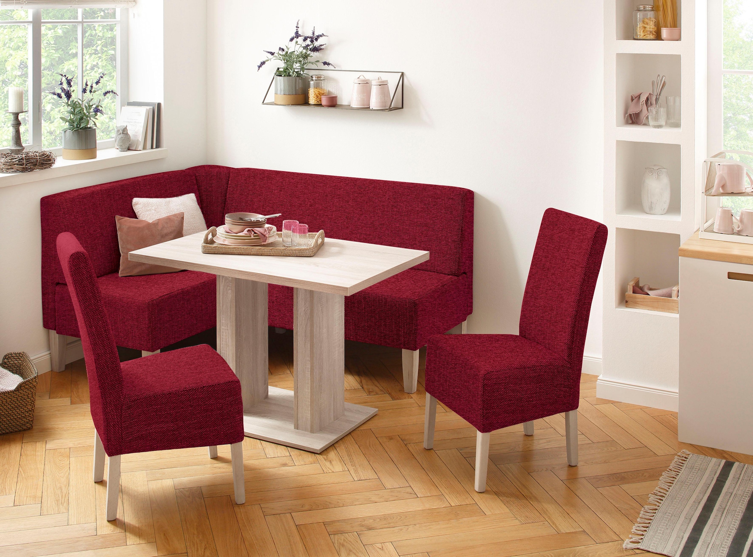 Home affaire Eckbankgruppe »Hellen«, (Set, 4 tlg.), im rustikalen Landhausstil