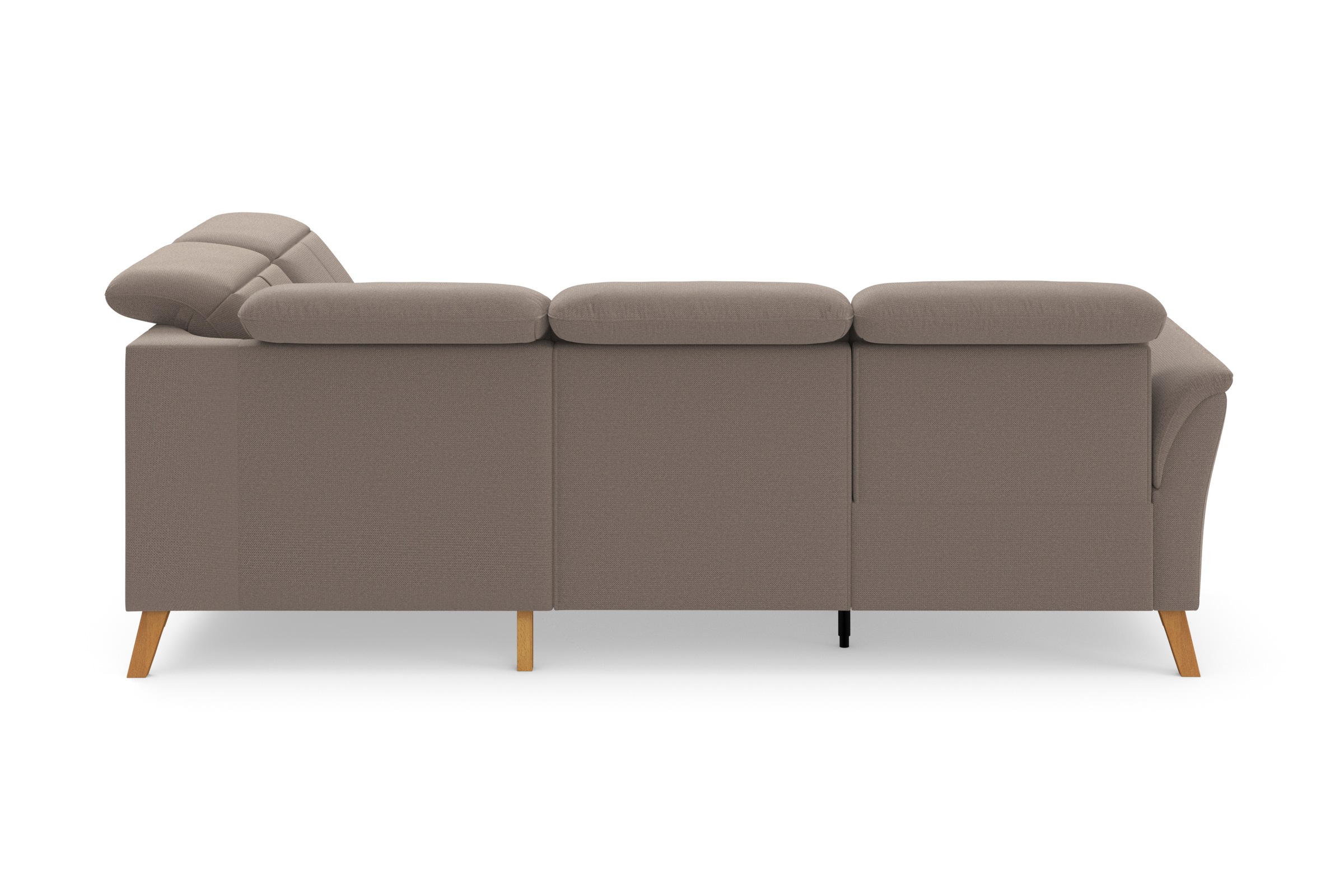 Ecksofa SIT & MORE "Romero L-Form", grau (taupe), B:250cm H:91cm T:220cm, 90% Polyester 10%Polyamid, Sofas, Ecksofa, wahlweise mit oder ohne TV-Funktion, Bettfunktion, Bettkasten 9