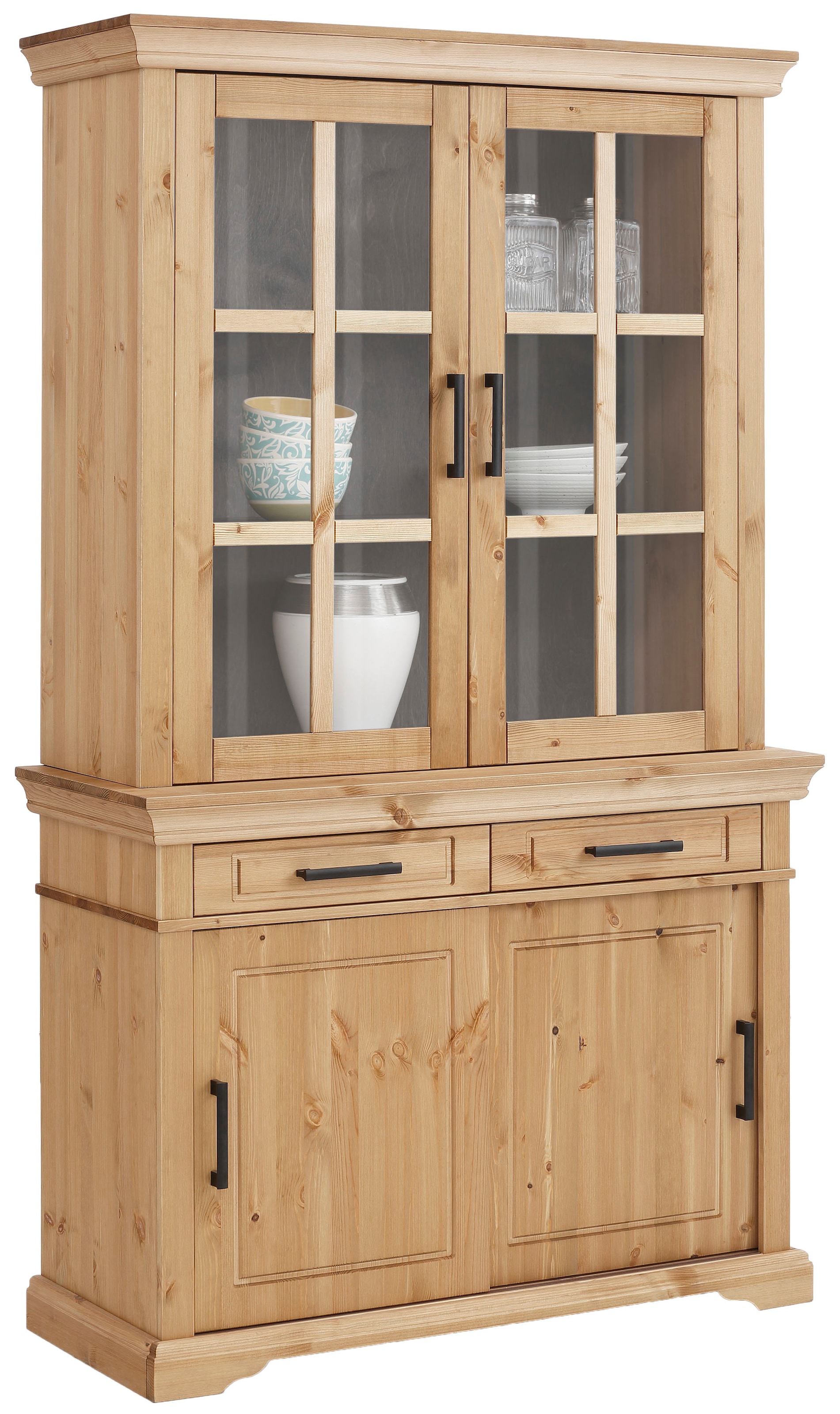 Home affaire Vitrine "Anabel", aus massiver Kiefer, FSC, Breite 110 cm günstig online kaufen
