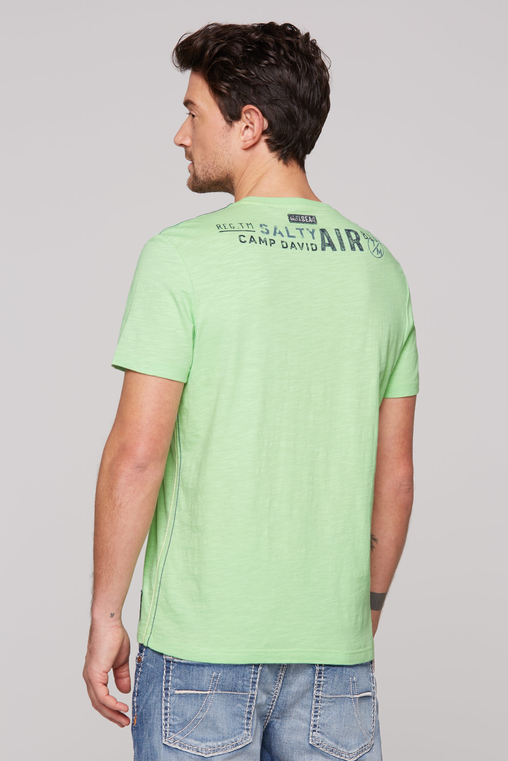 CAMP DAVID Rundhalsshirt, aus Baumwolle