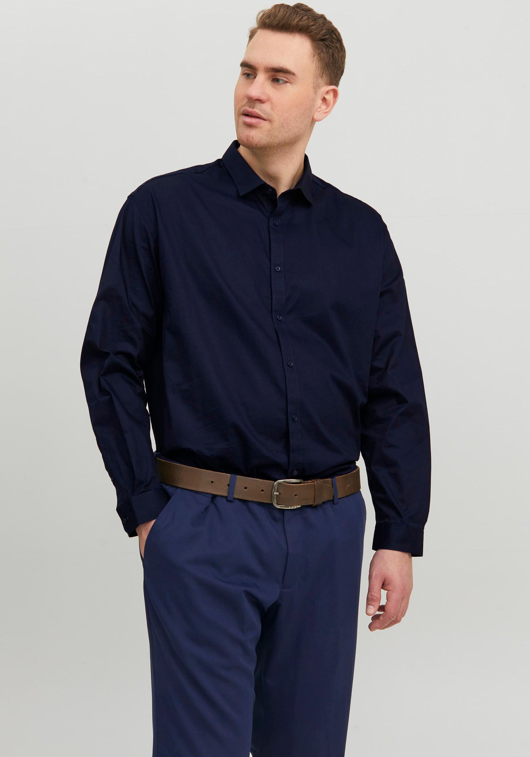 Jack & Jones PlusSize Langarmhemd "JPRBLACARDIFF SHIRT"