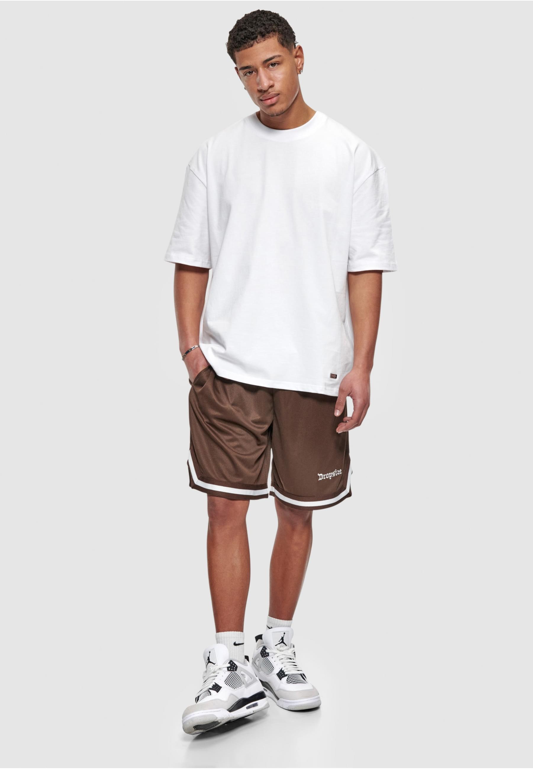 Dropsize Shorts »Dropsize Herren Dropsize Logo Mesh Shorts«, (1 tlg.)