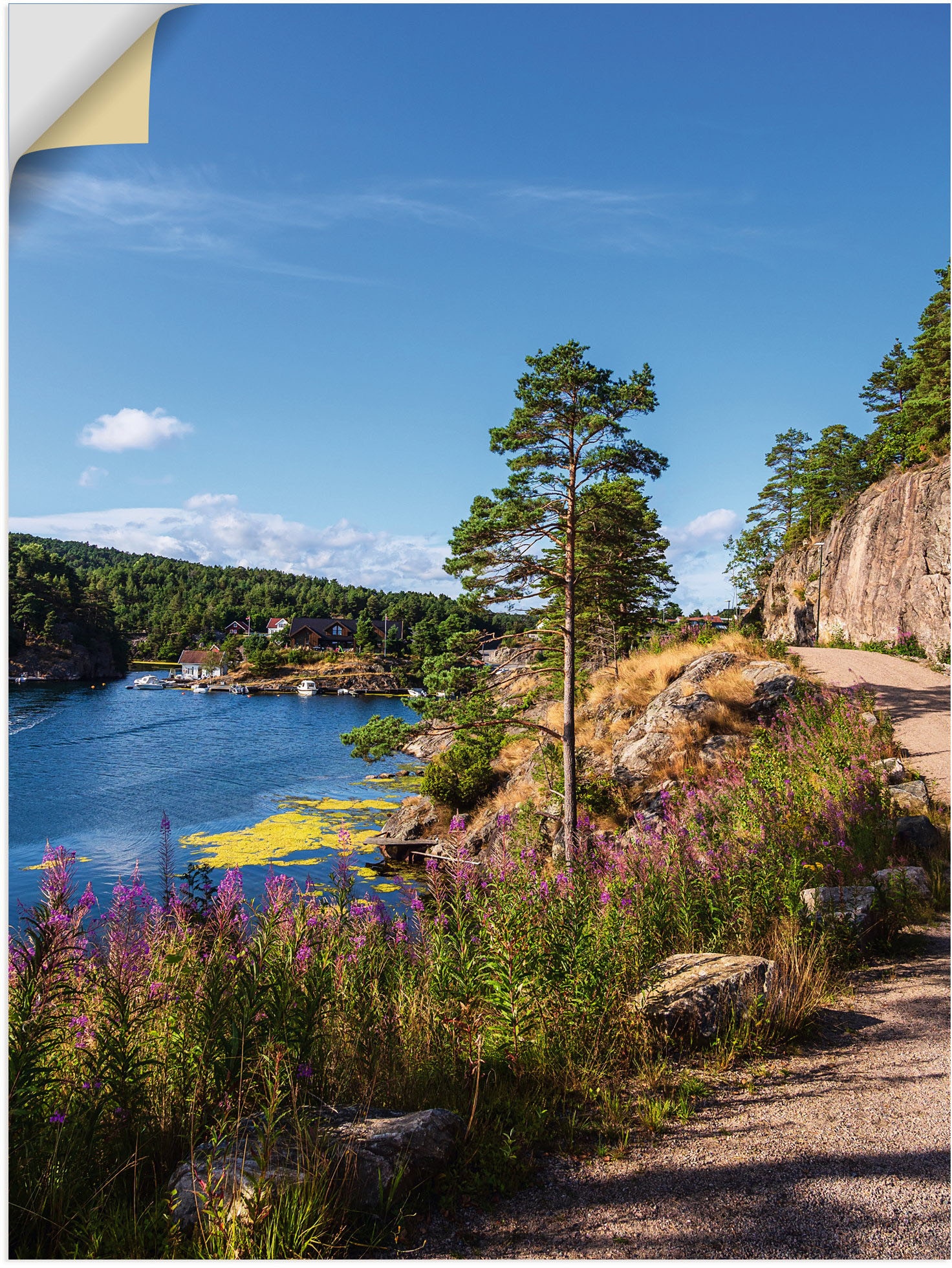Artland Wandbild »Bucht Stølekilen bei Søgne in Norwegen«, Küstenbilder, (1 St.), als Alubild, Leinwandbild, Wandaufkleber oder Poster in versch. Größen