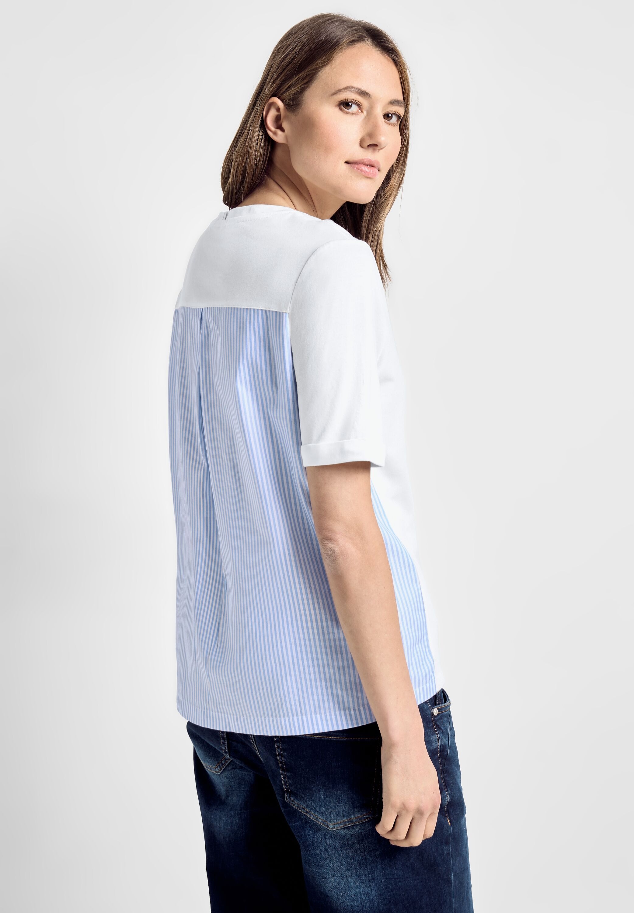 Cecil T-Shirt, aus softem Materialmix