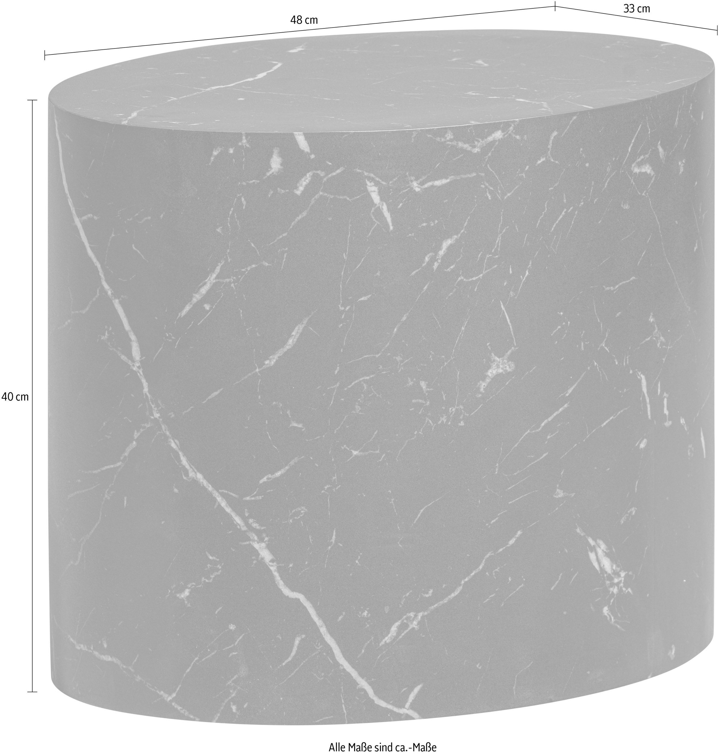 WOOOD Couchtisch »Quint«, mit 3D-Effekt, Marmor-Look, H 40 cm x B 48 cm
