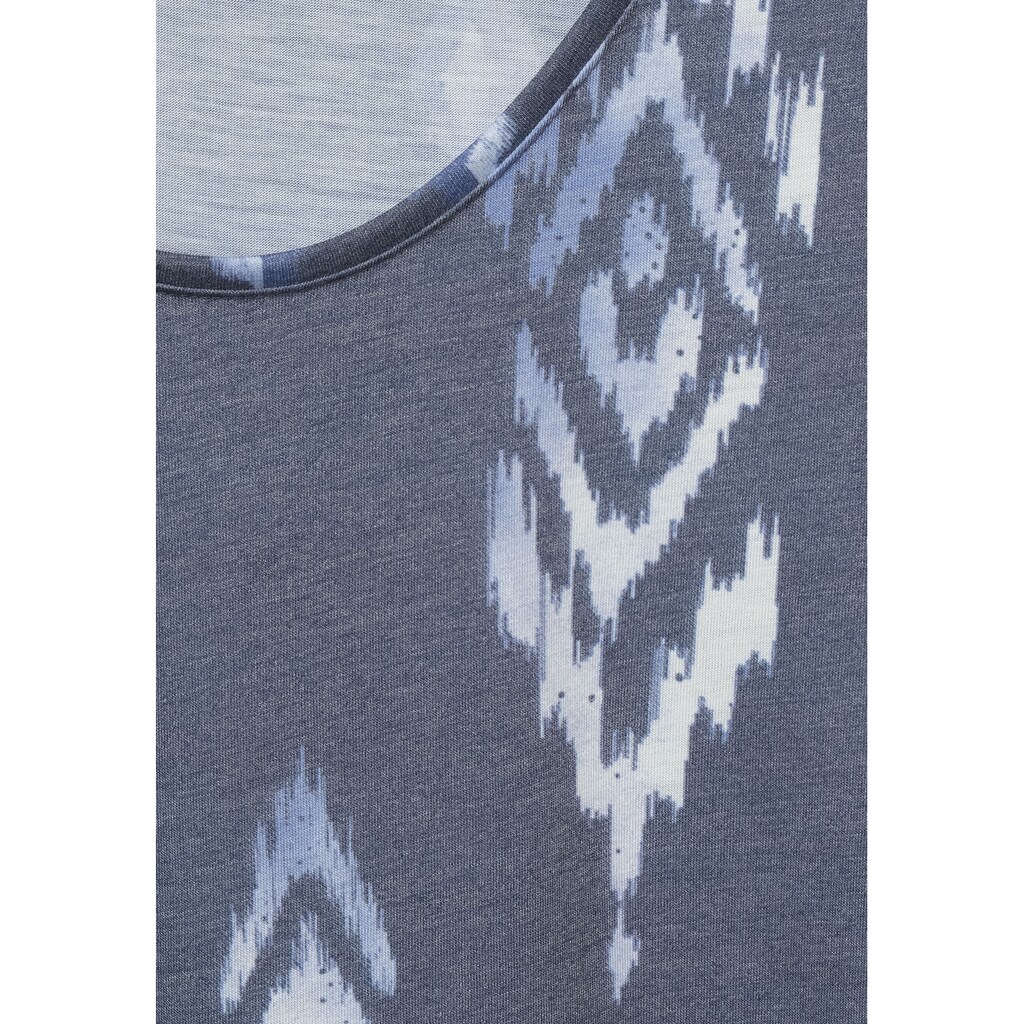 Damenmode Shirts & Sweatshirts Cecil T-Shirt, mit allover Print dunkelblau Damenmode Shirts & Sweatshirts Cecil T-Shirt, mit allover Print dunkelblau