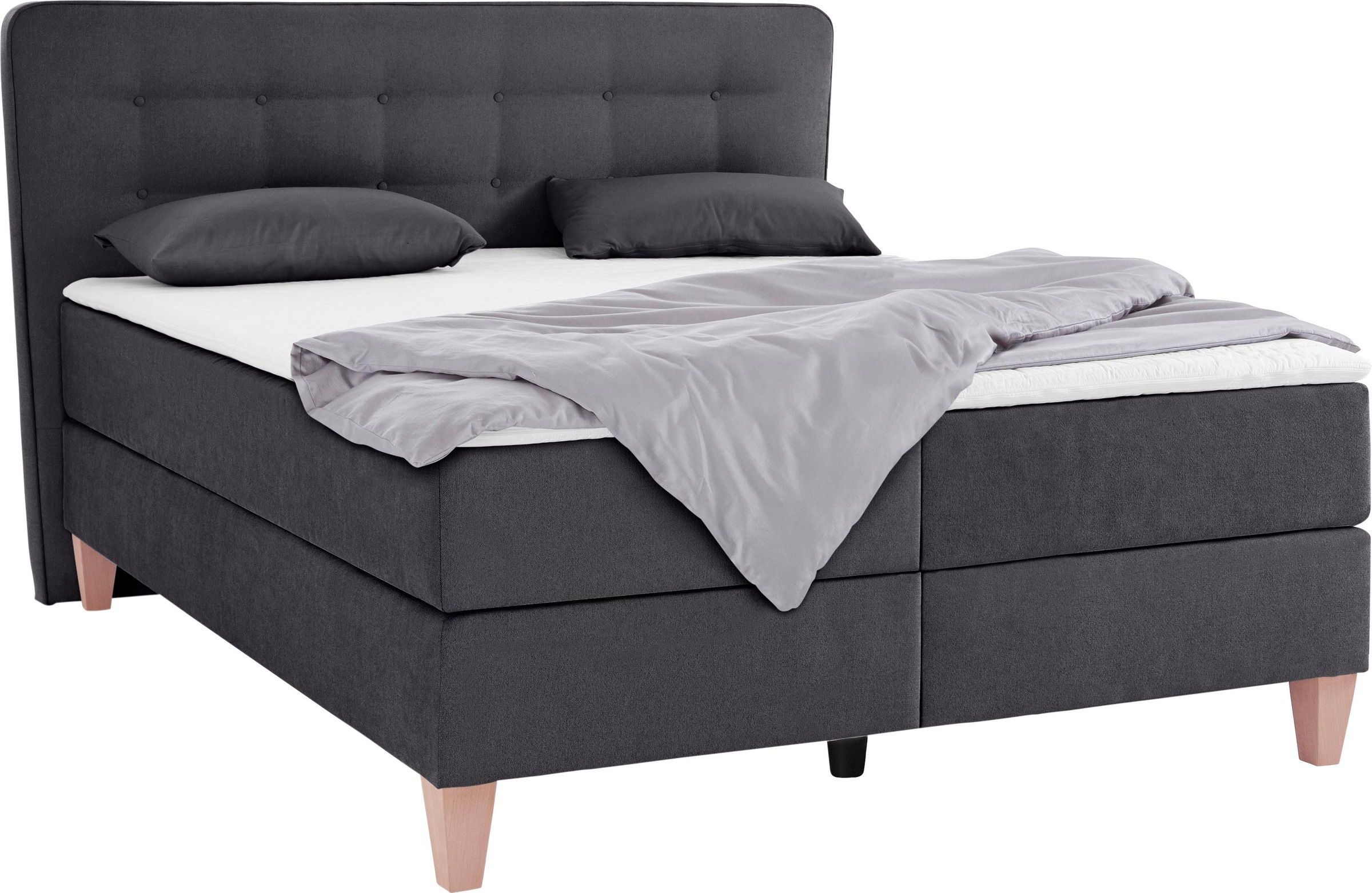 Home affaire Boxspringbett »Ascola«, incl. Topper, 5, Breiten, 3 Ausführungen, 2 Härtegrade