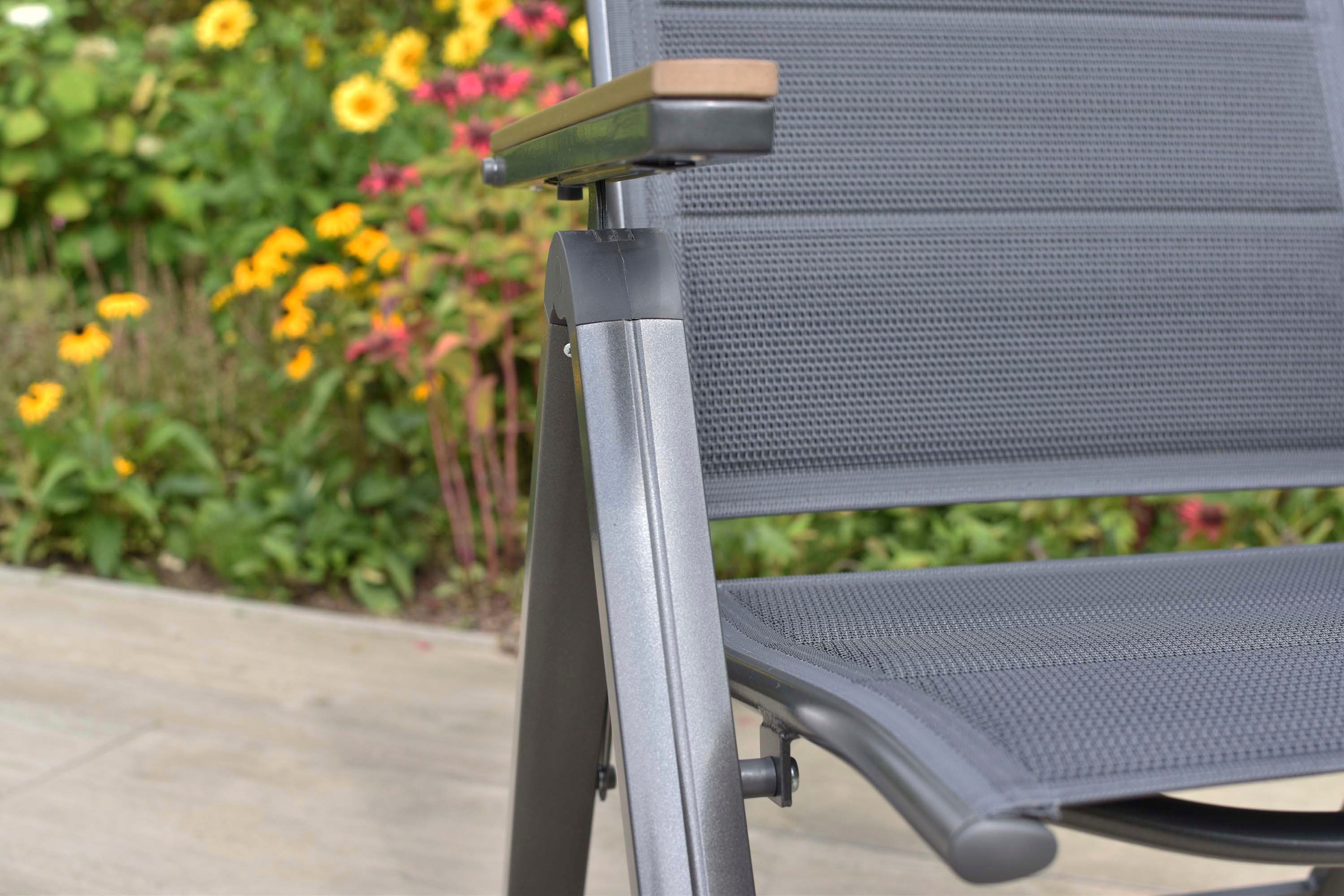 MERXX Garten-Essgruppe »Toledo« Set, 7 tlg. inkl. 6 Klappsessel, 1 Ausziehtisch