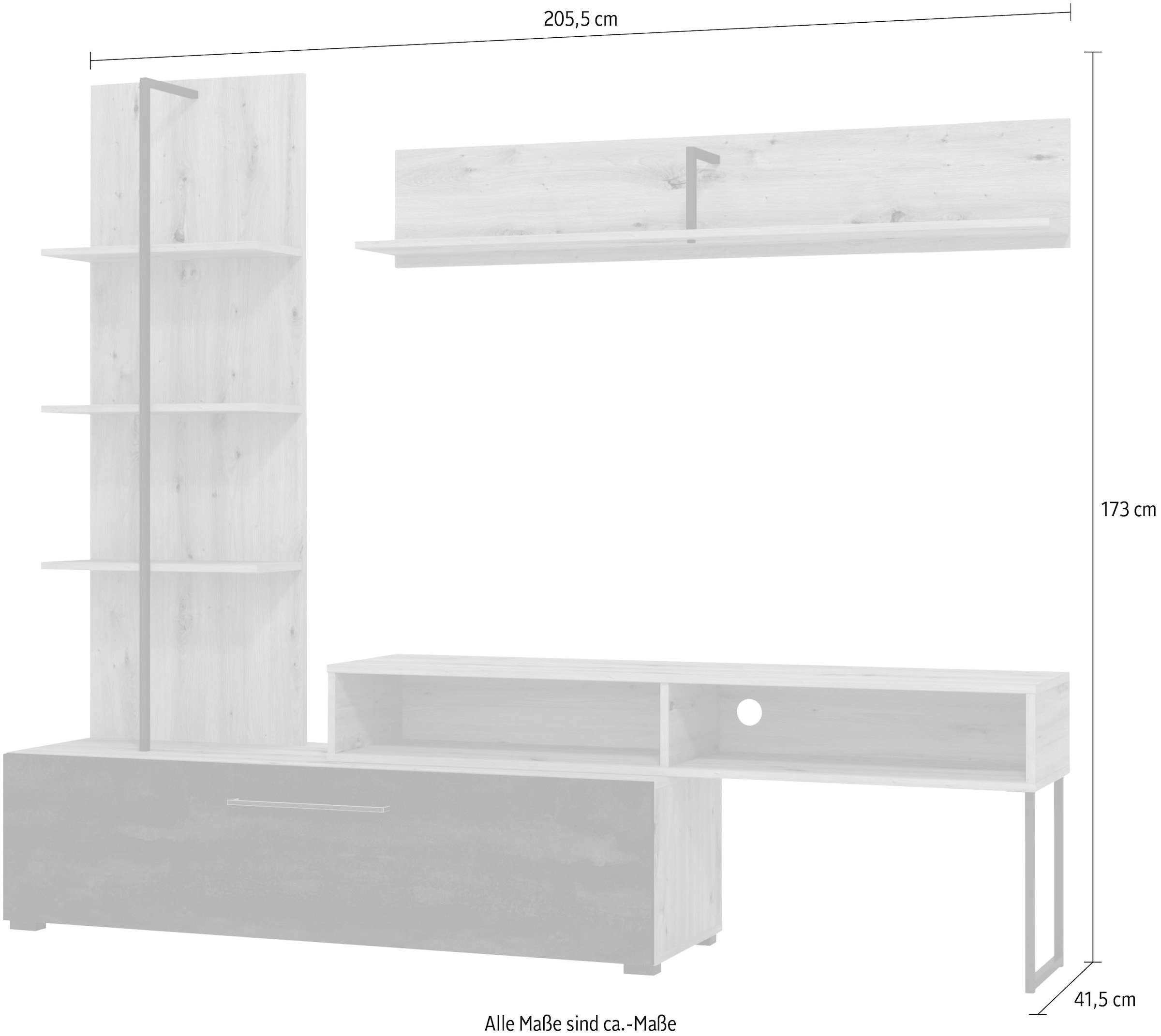 Home affaire Wohnwand »Evora«, (1 St.)