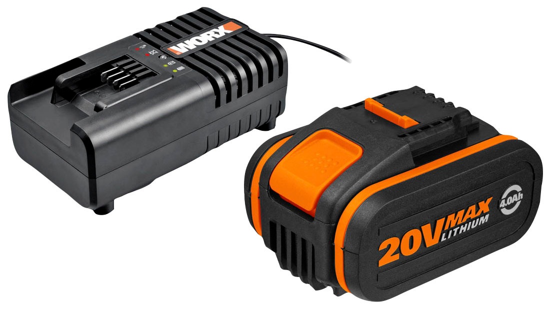 Akku-Set »20V/2Ah,mit 2A Ladegerät PowerShare«, 4000 mAh, für alle 20/40/80V WORX...