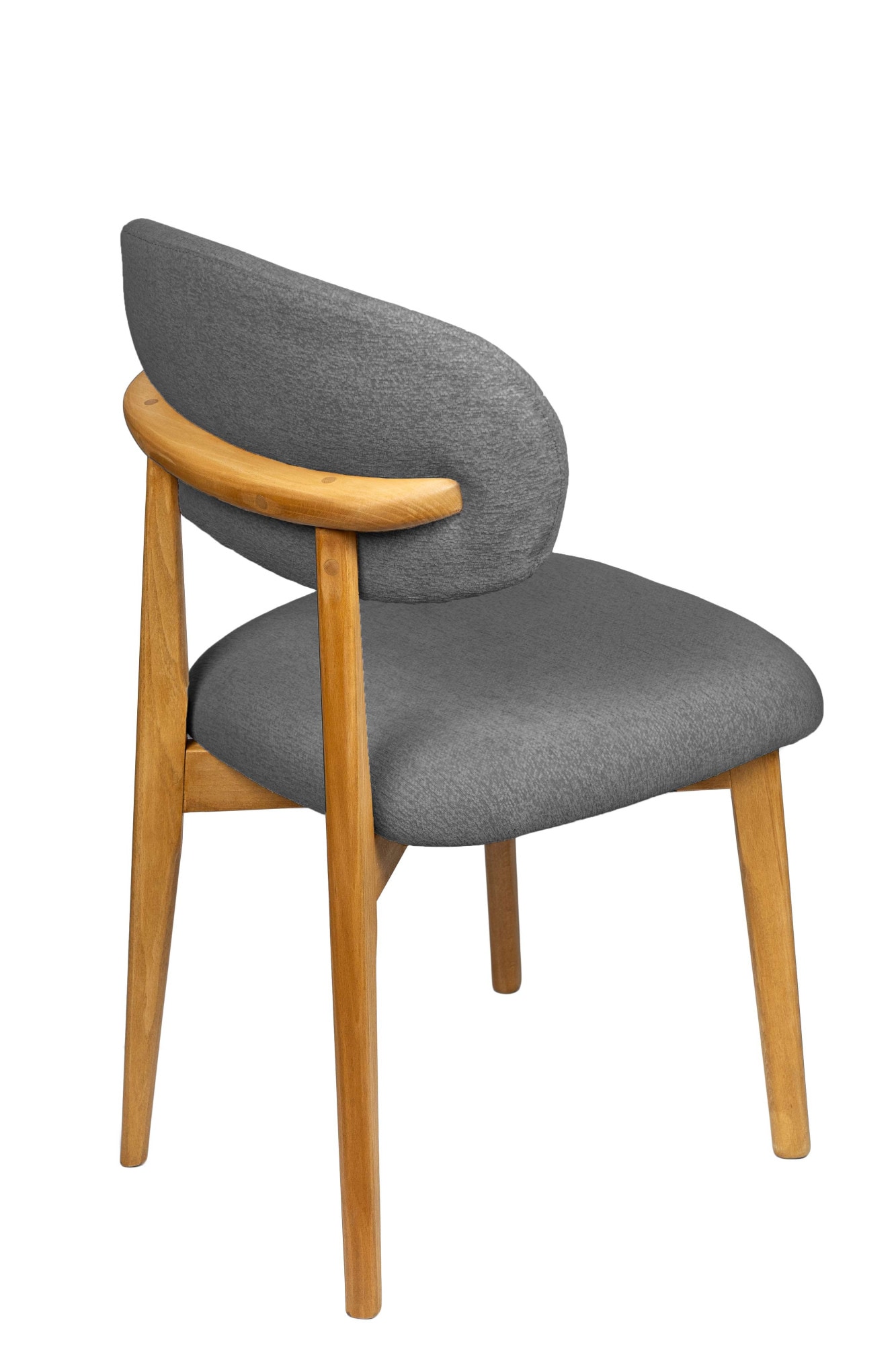 Home affaire Esszimmerstuhl »Nomo Polsterstuhl, Küchenstuhl, 4-Fußstuhl« () 2 Stk.Chenille, Massivholzbeine, Retro